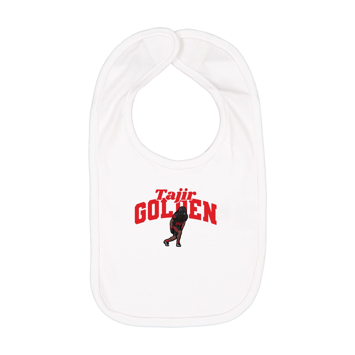 Infant Bib — Signature Arch in White