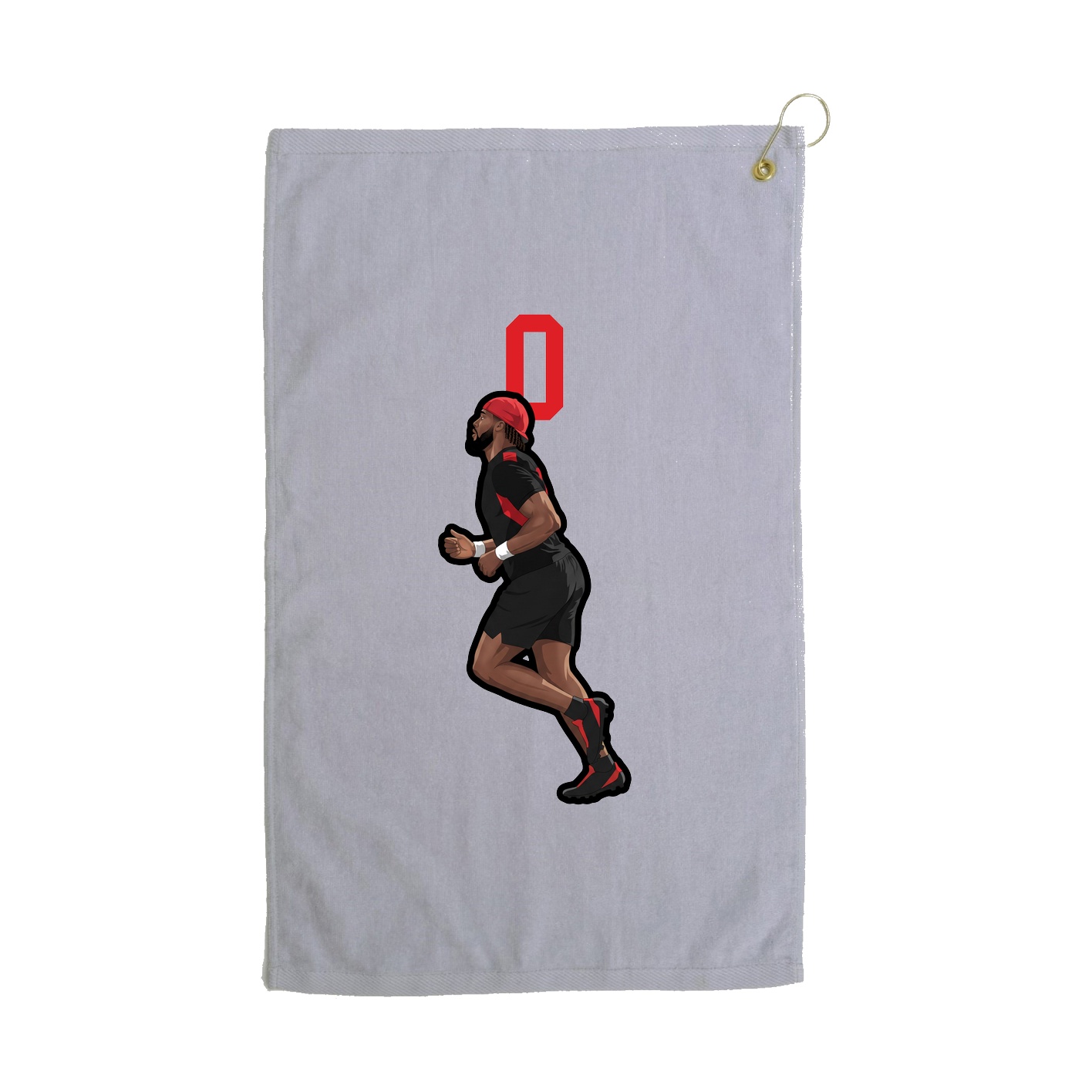 Golf Towel — Number Top in Grey