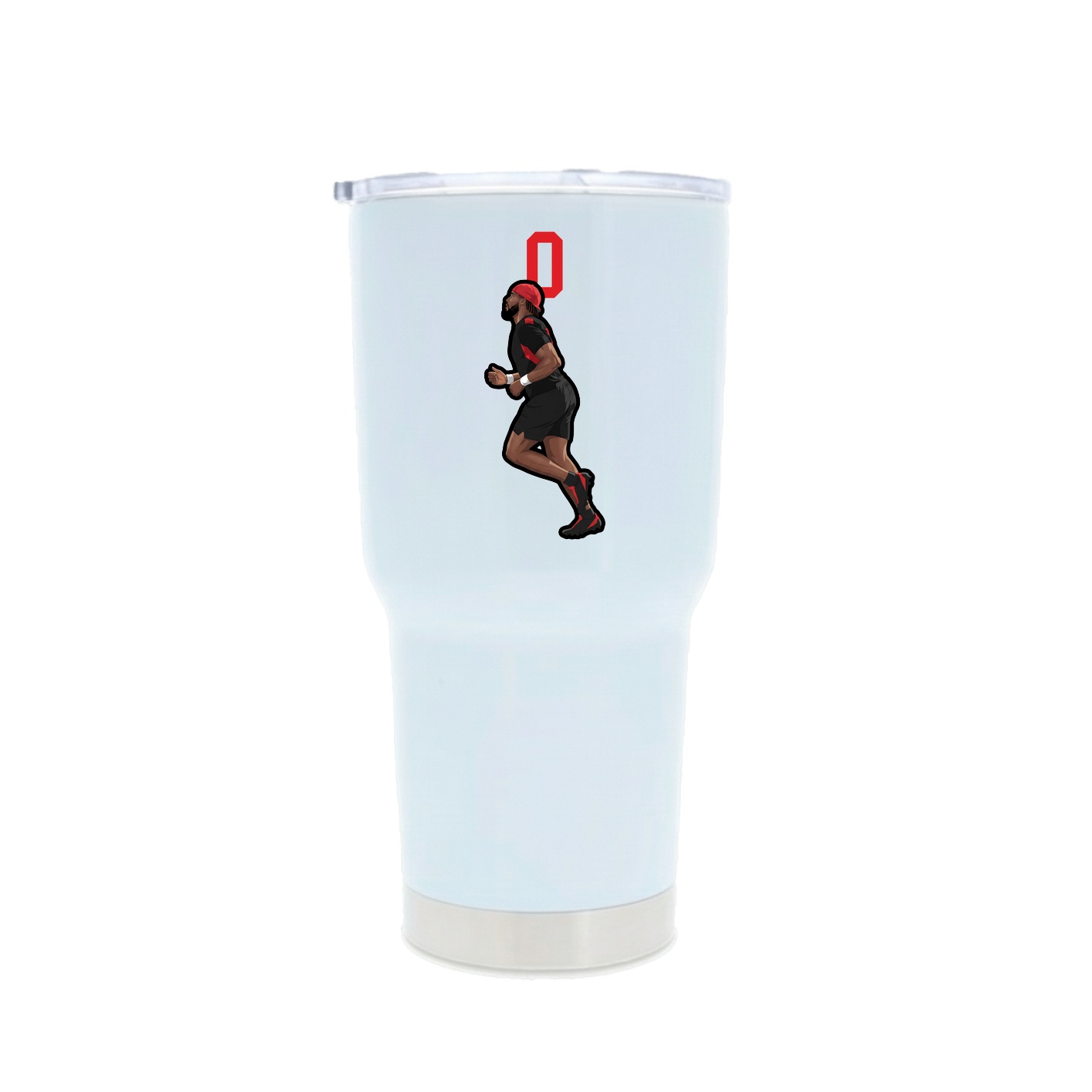 30oz Stainless Steel Tumbler — Number Top in White