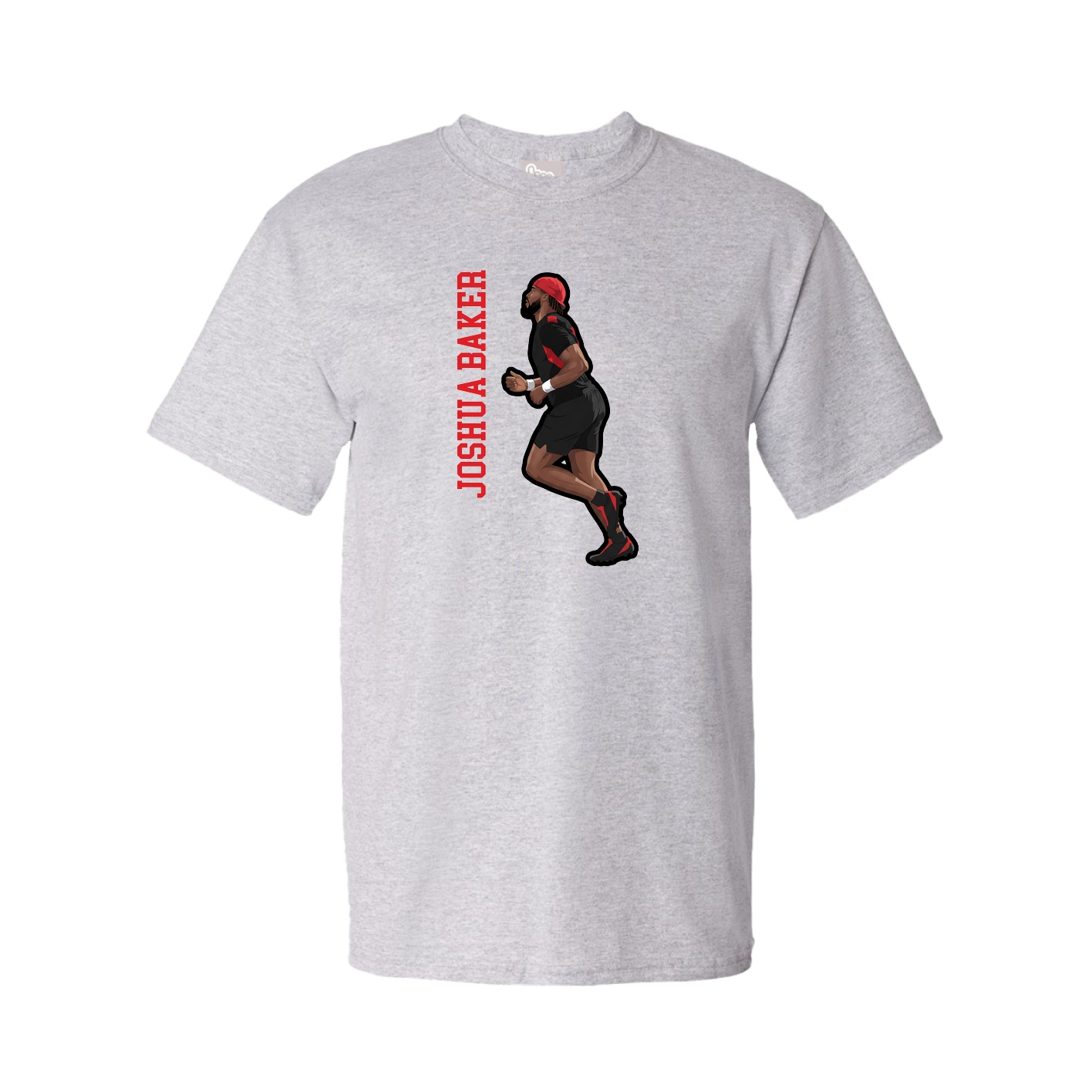 Tee — Name Vertical in Grey