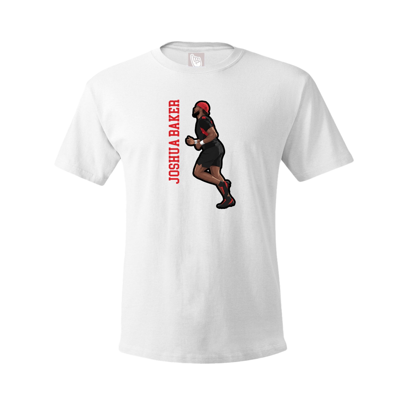 Youth Tee — Name Vertical in White