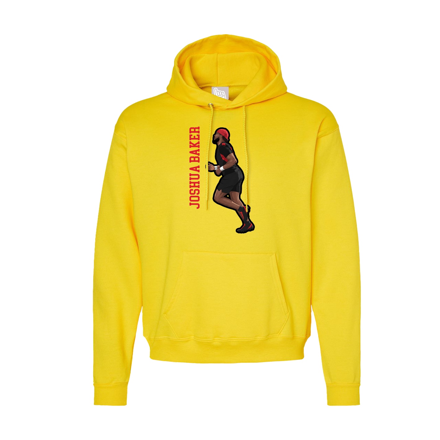 Hoodie — Name Vertical in Yellow