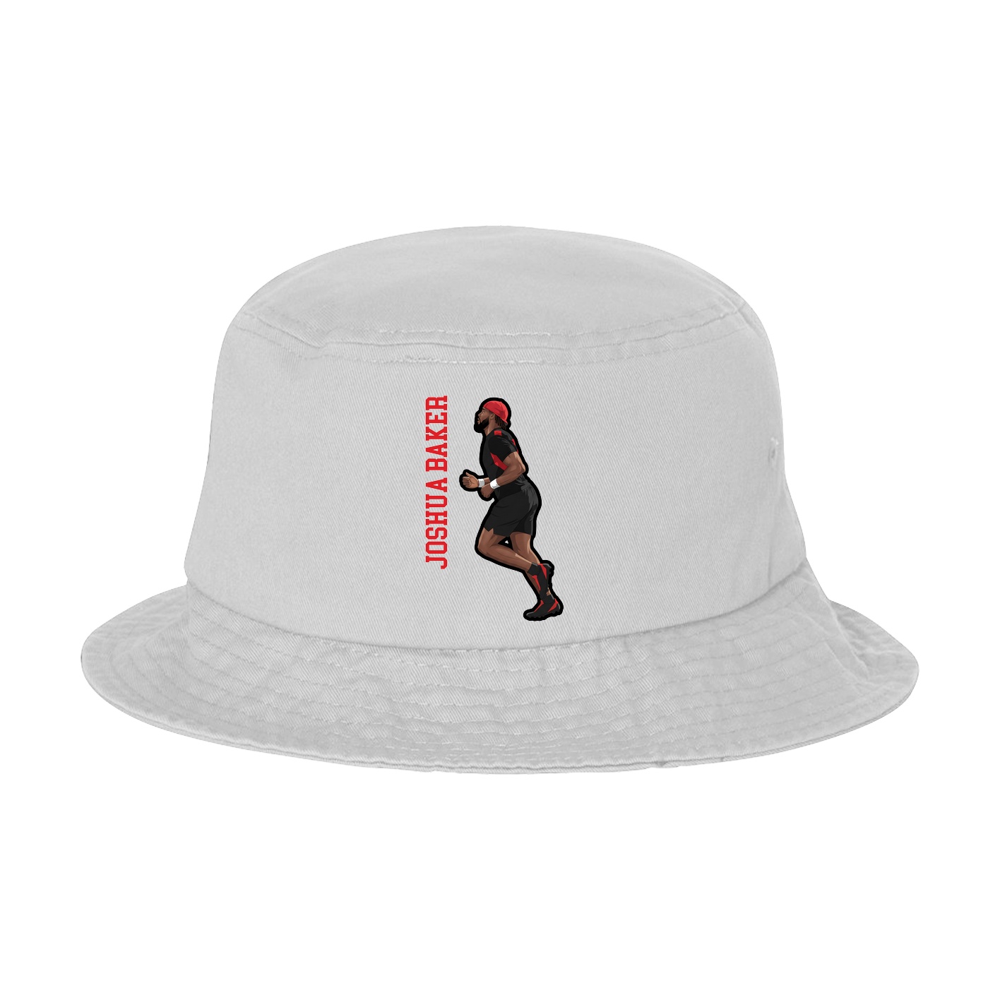 Bucket Cap — Name Vertical in White