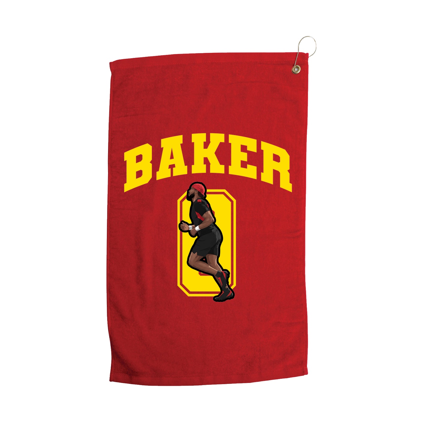 Golf Towel — Number in Red