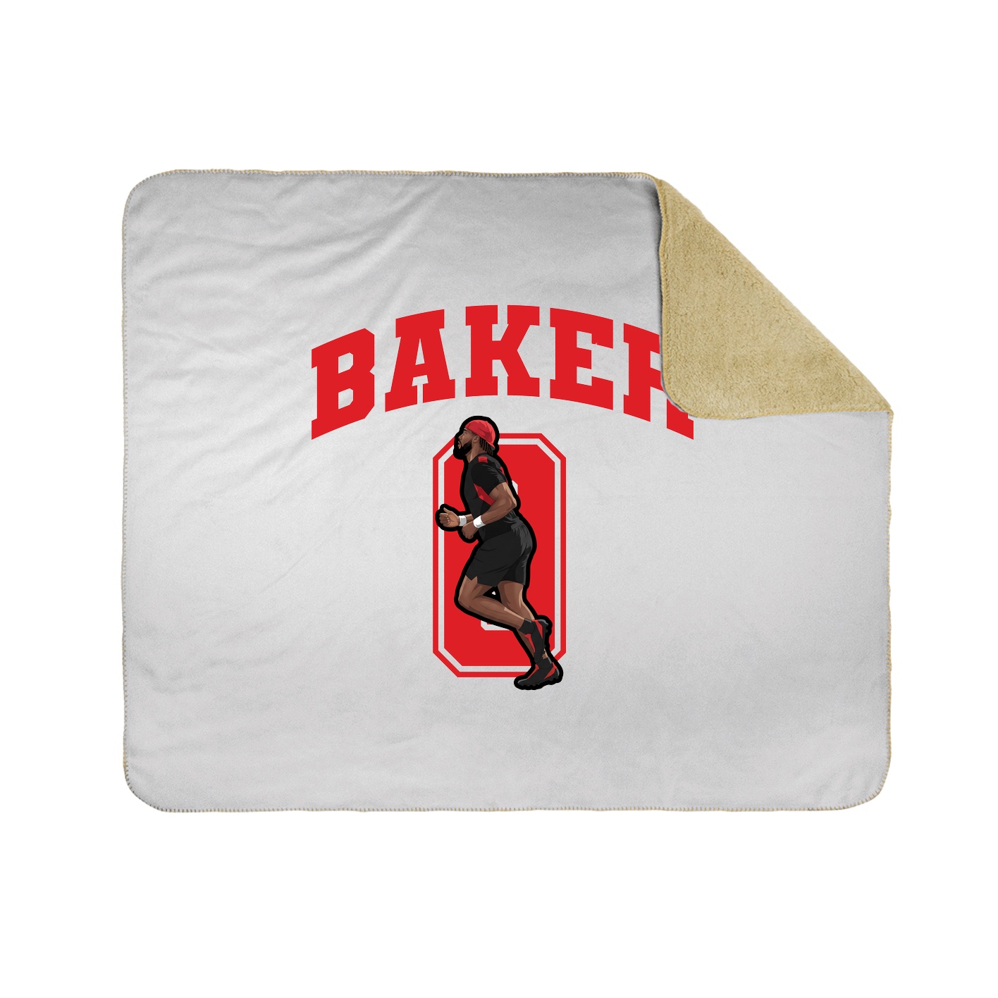 Throw Blanket — Number in White