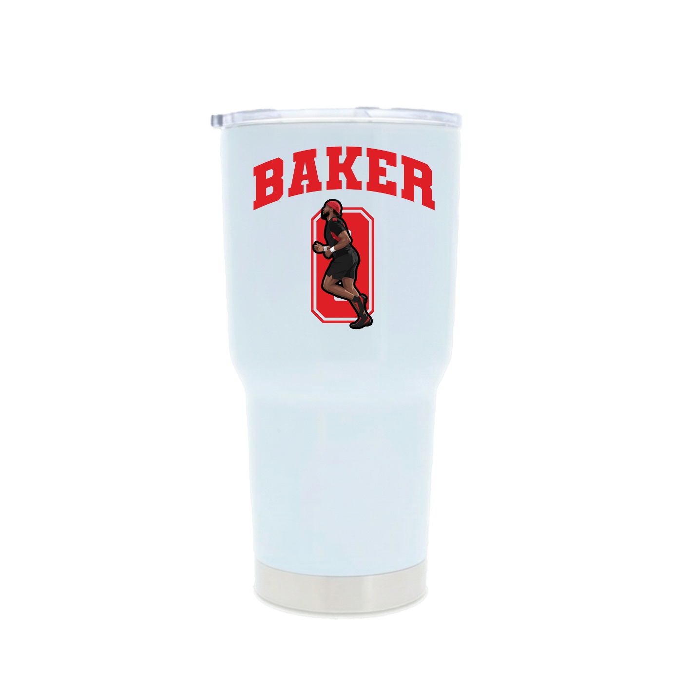30oz Stainless Steel Tumbler — Number in White