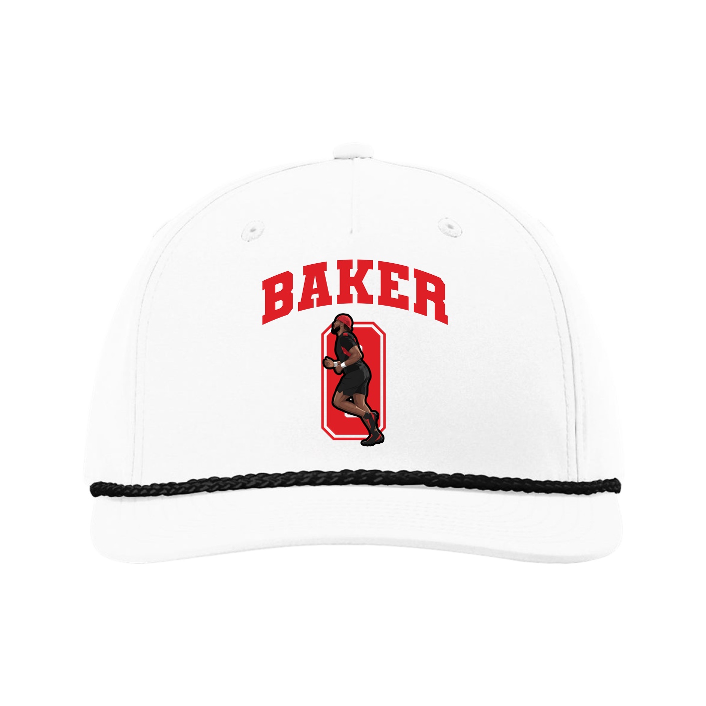 Five-Panel Classic Rope Cap — Number in White