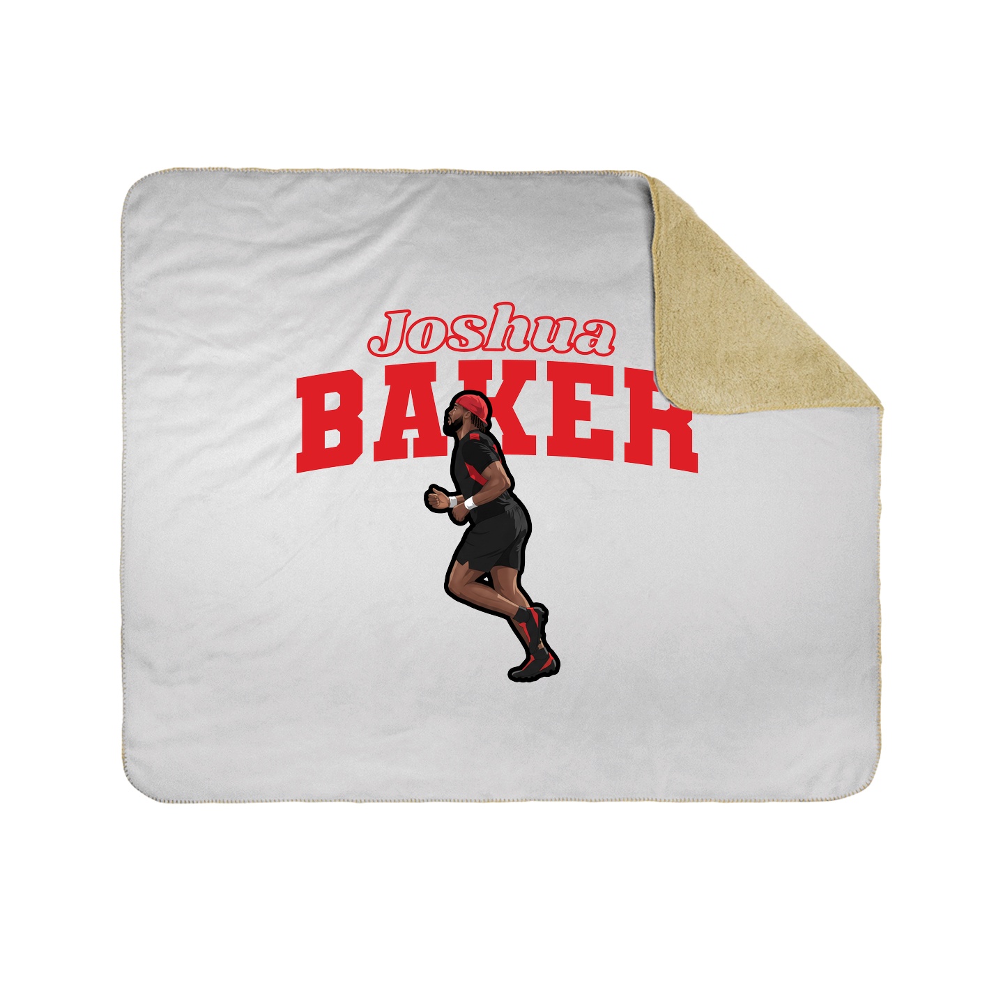 Throw Blanket — Name Arch in White