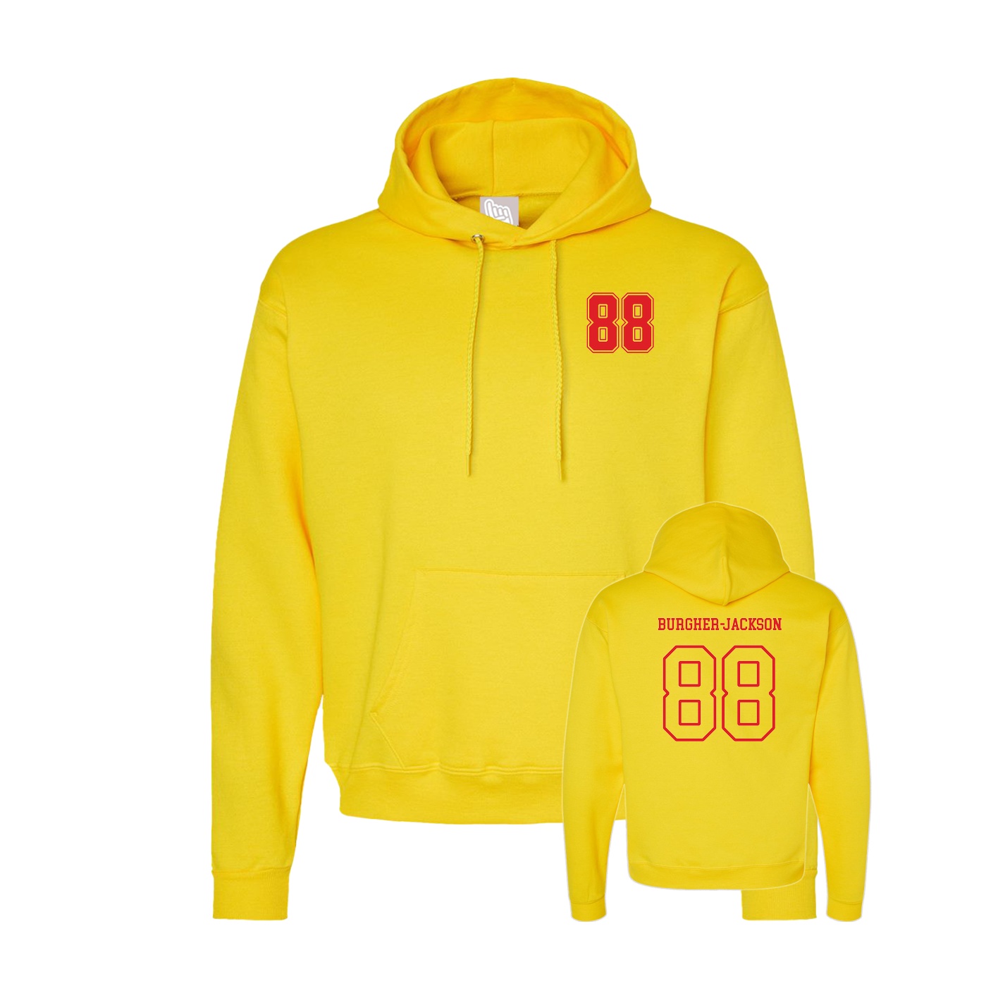 Hoodie — Chest Back in Yellow