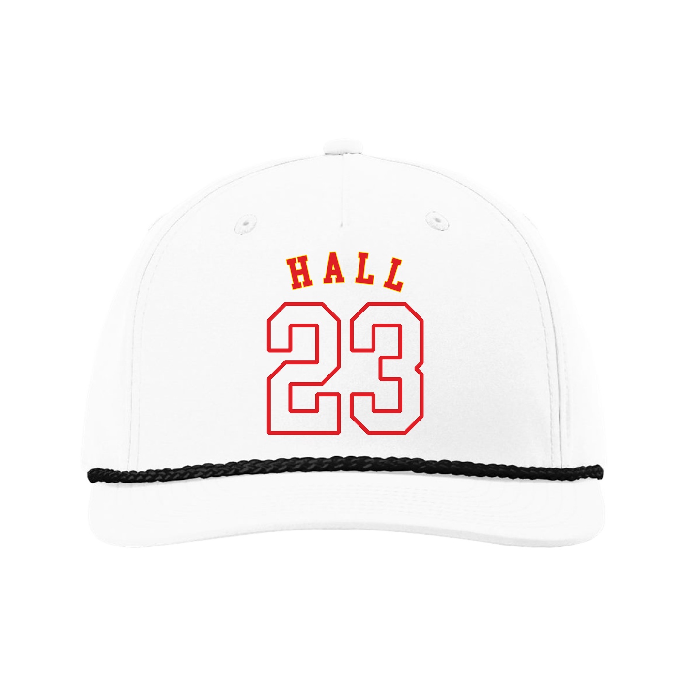 Five-Panel Classic Rope Cap — Shirsey Arch in White