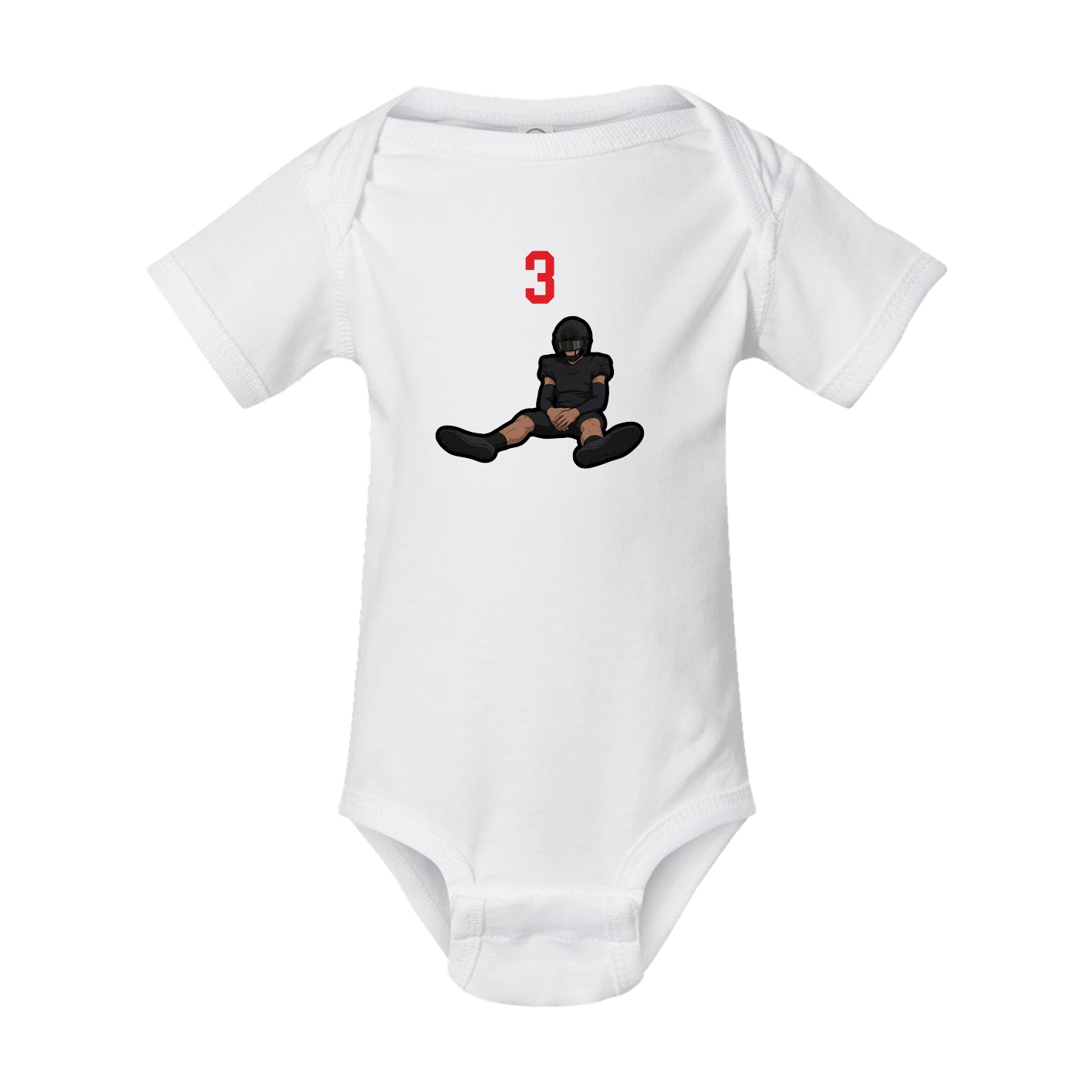 Baby Onesie — Number Top in White