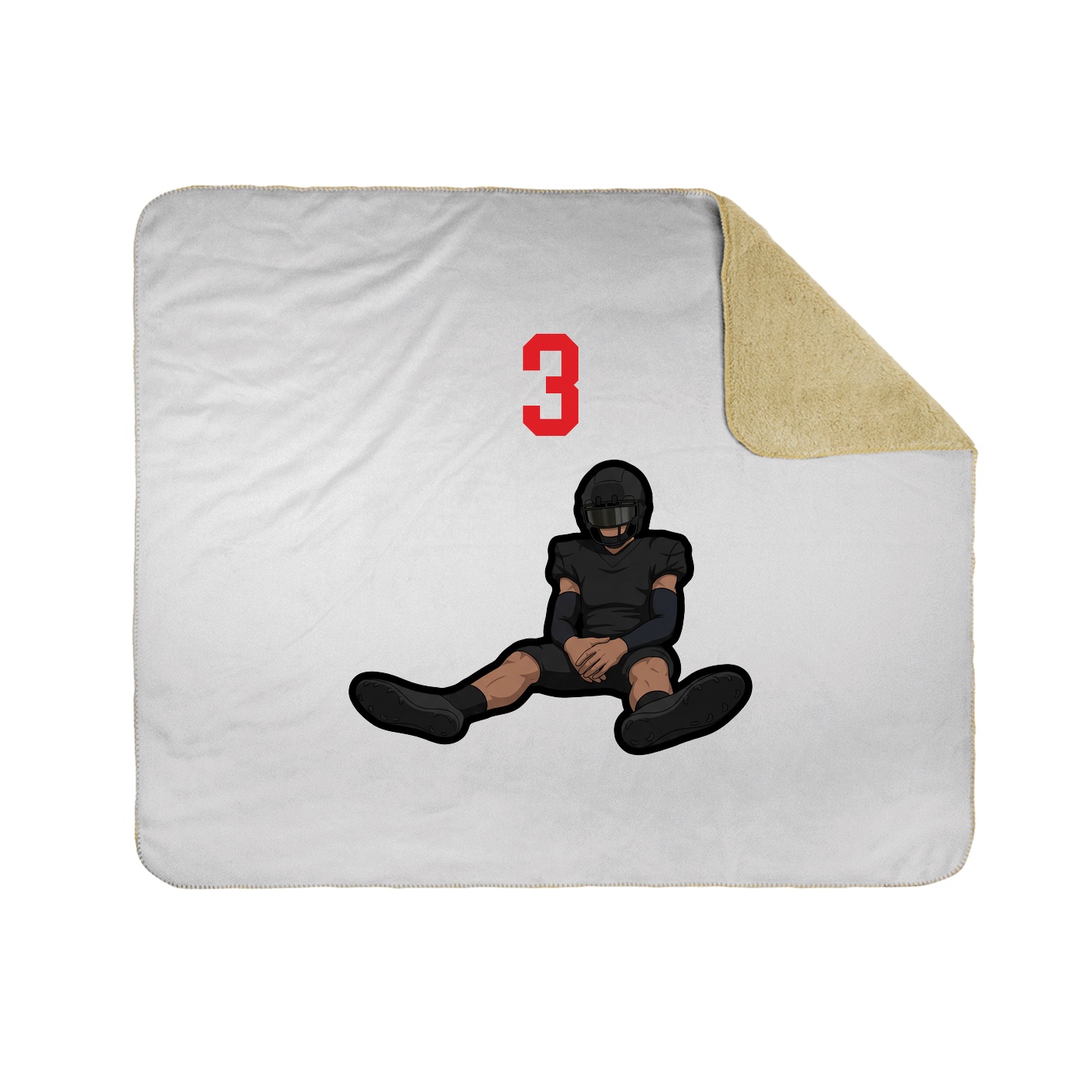 Throw Blanket — Number Top in White