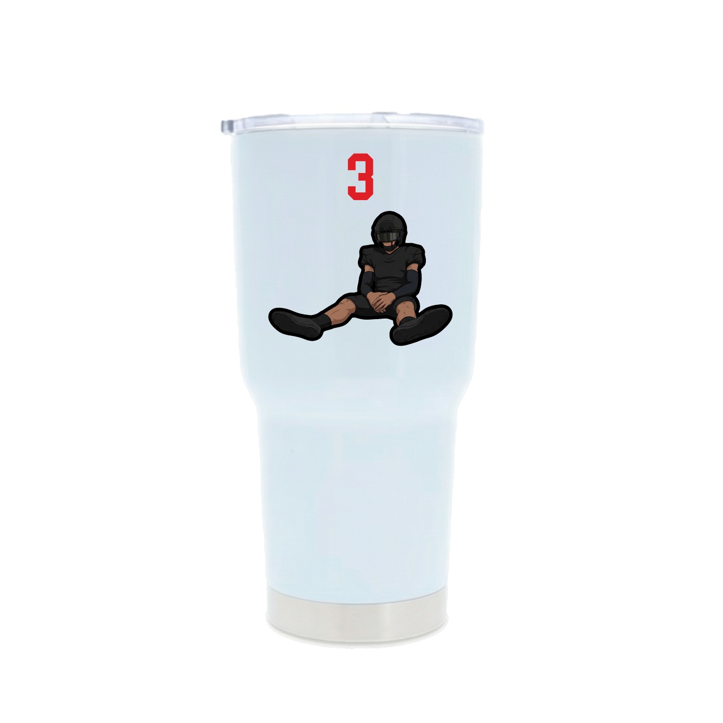 30oz Stainless Steel Tumbler — Number Top in White