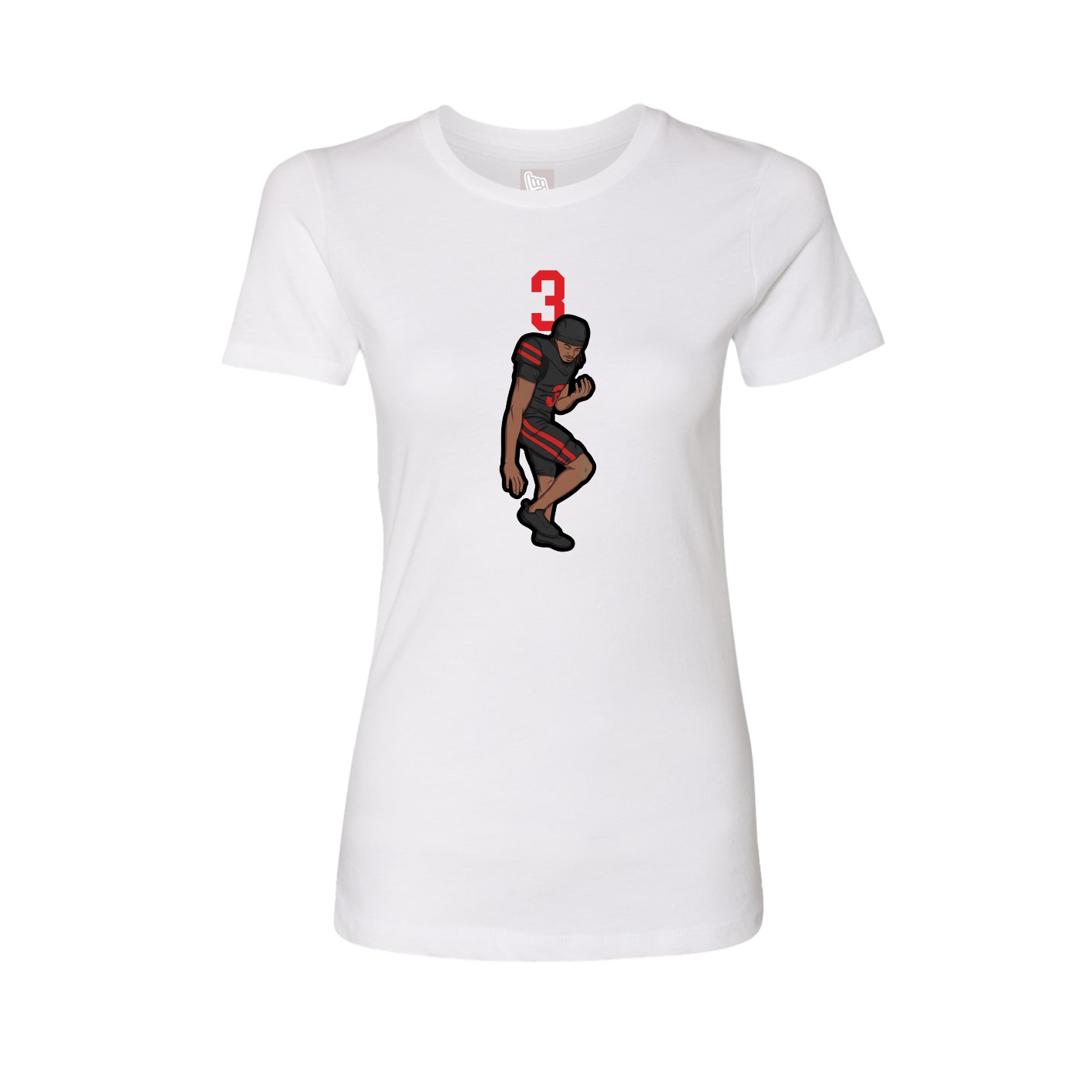 Fitted Women's Tee — Number Top in White