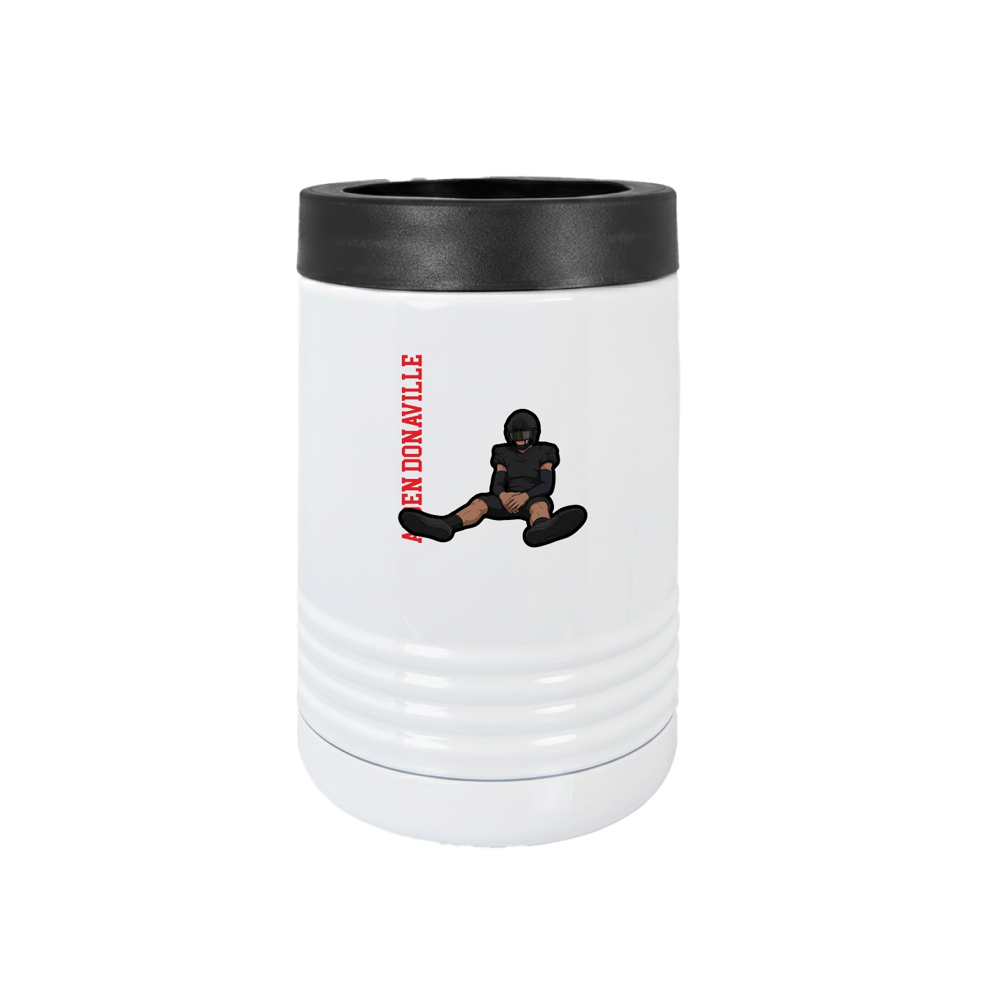 Beverage Holder — Name Vertical in White