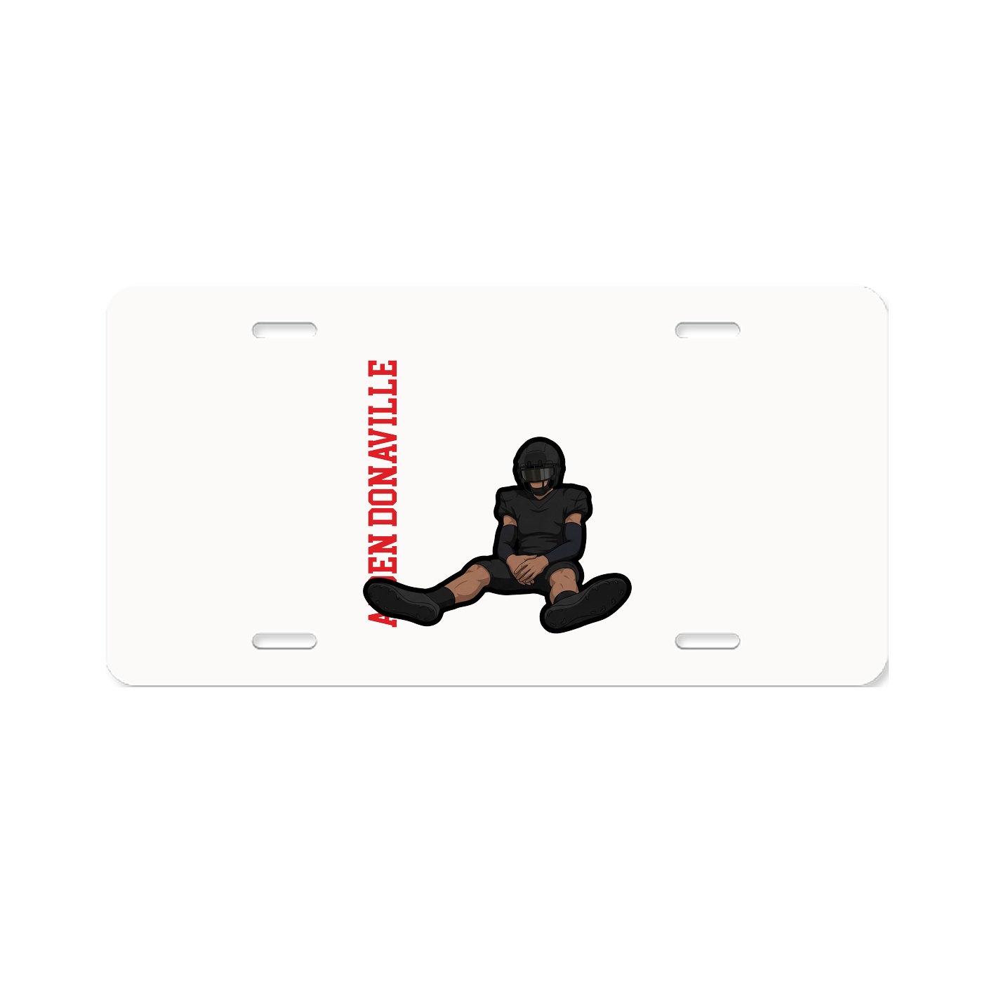 License Plate — Name Vertical in Classic