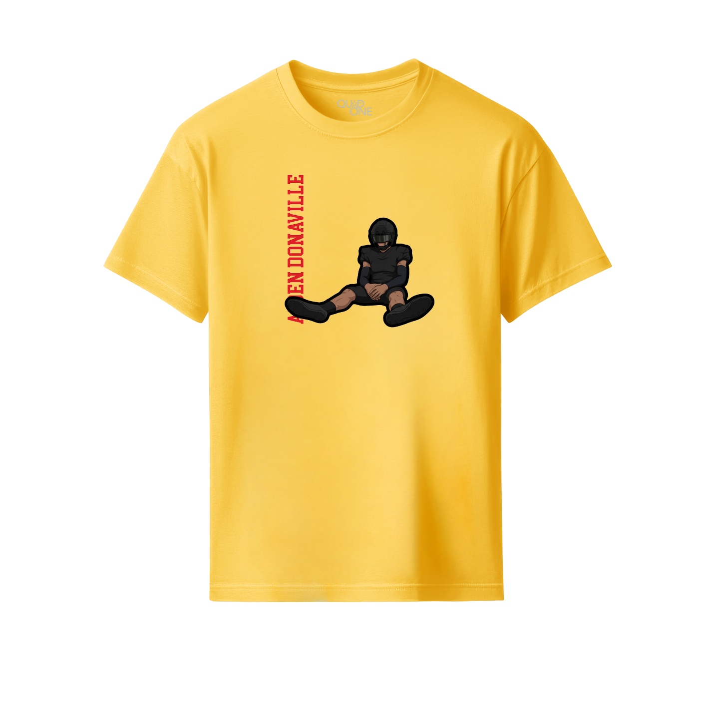 Youth Tee — Name Vertical in Yellow