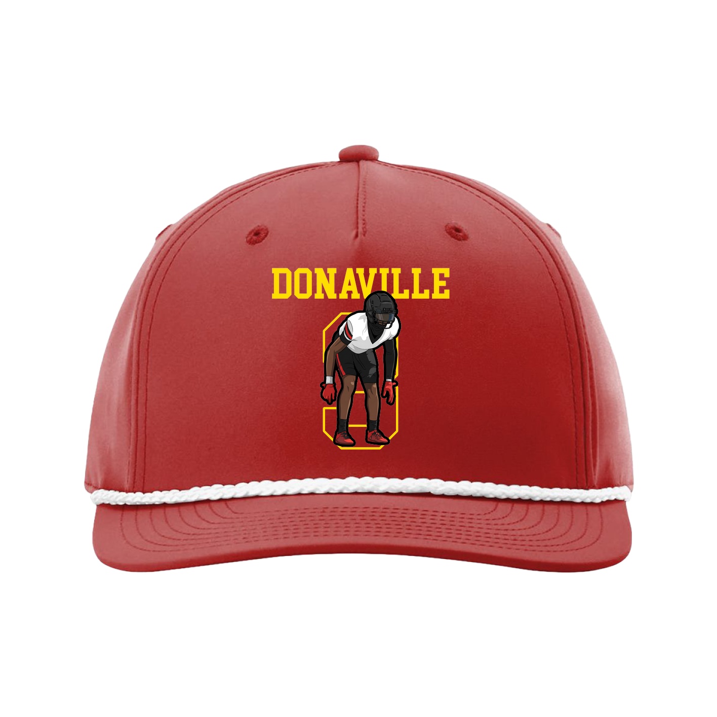 Five-Panel Classic Rope Cap — Shirsey in Red
