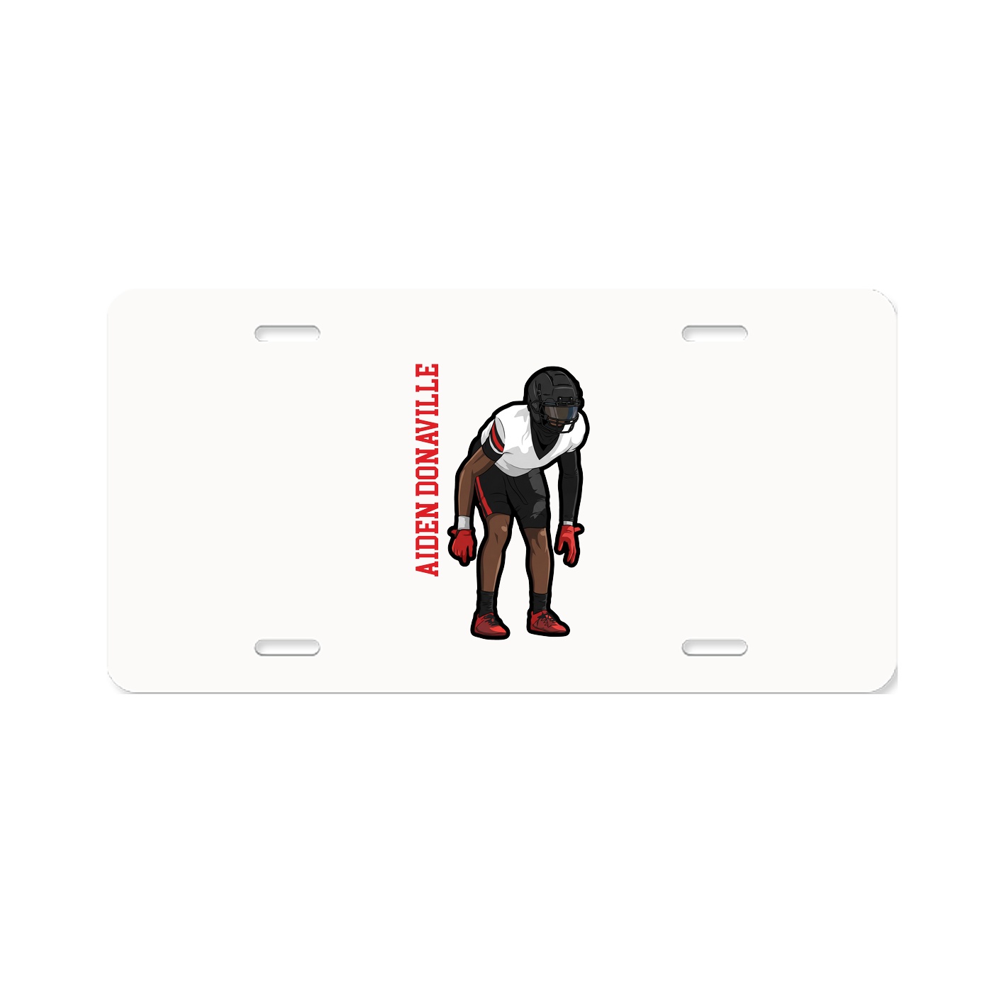 License Plate — Name Vertical in Classic