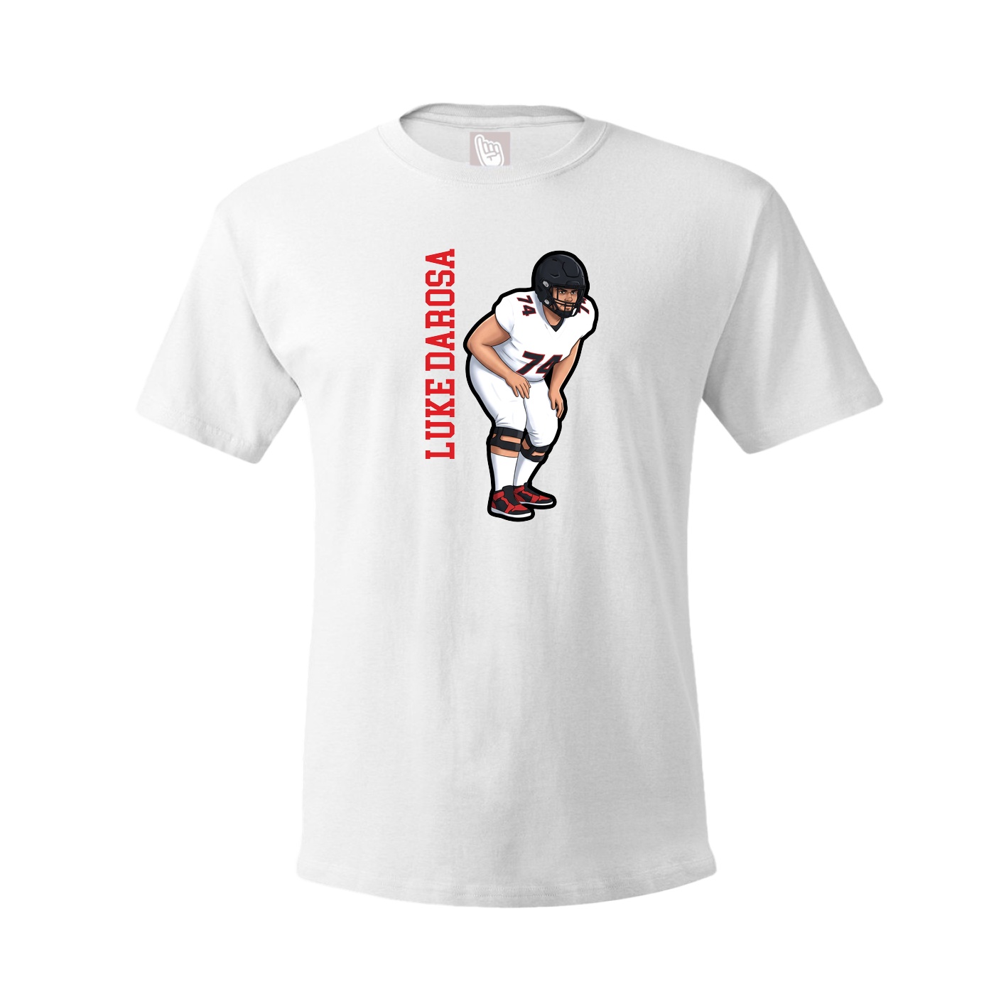 Tee — Name Vertical in White