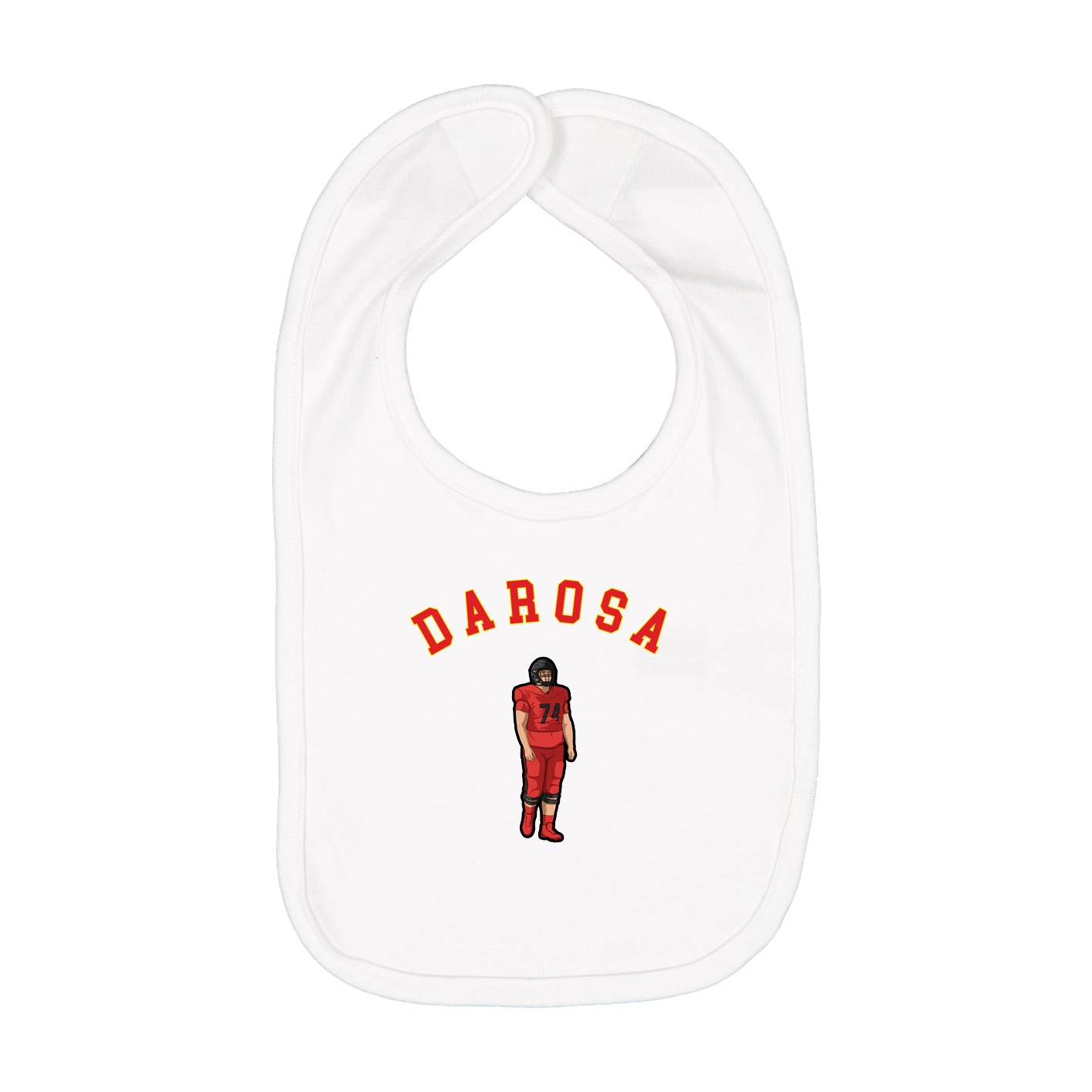 Infant Bib — Shirsey Arch in White