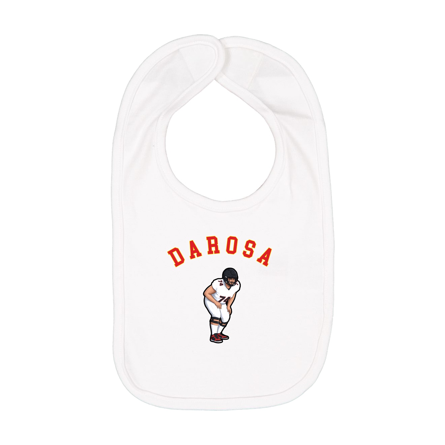 Infant Bib — Shirsey Arch in White