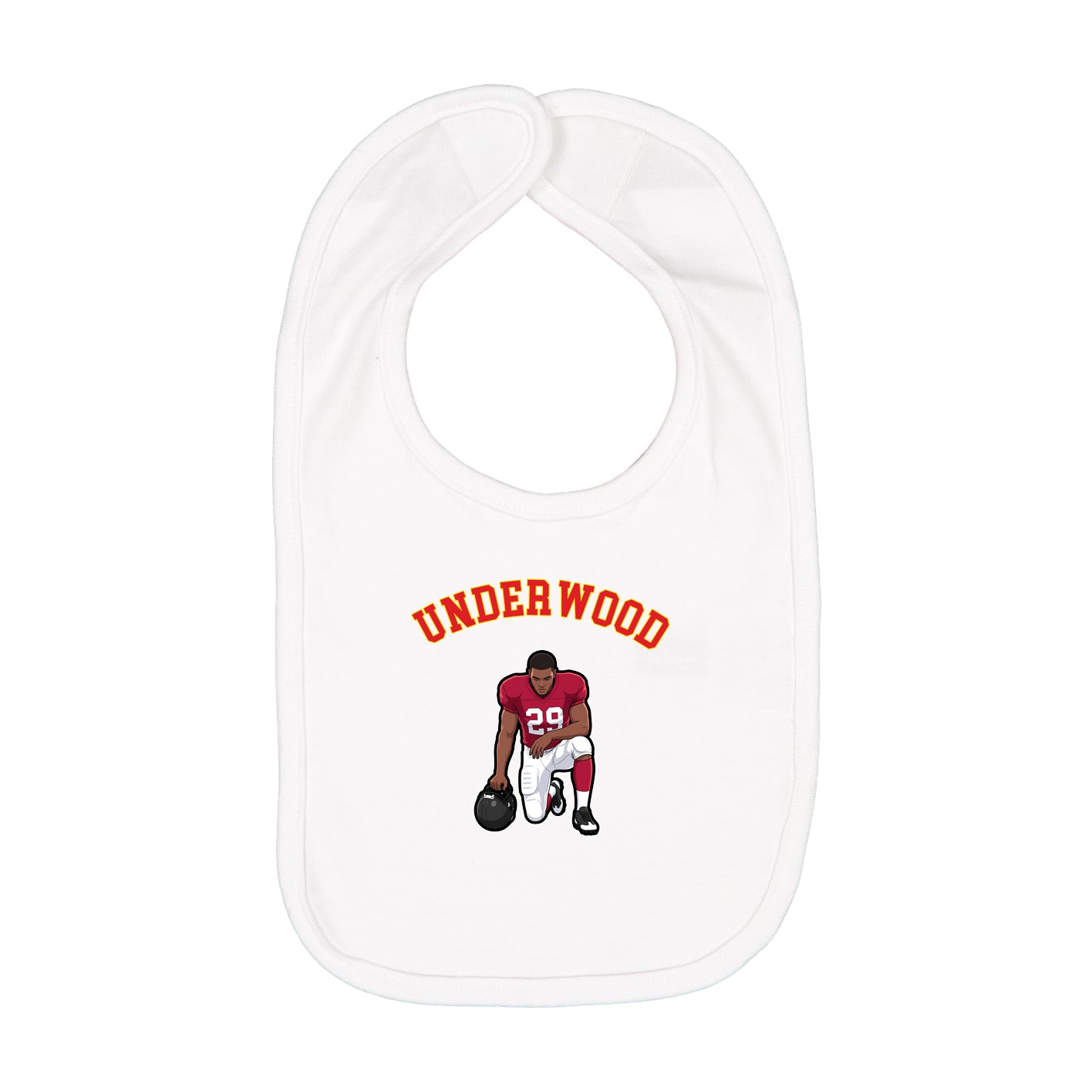 Infant Bib — Shirsey Arch in White