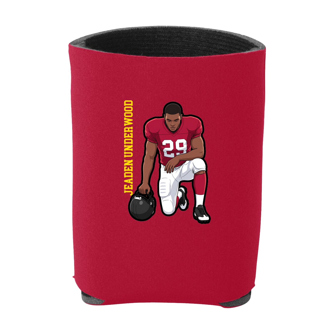 Can Holder — Name Vertical in Red