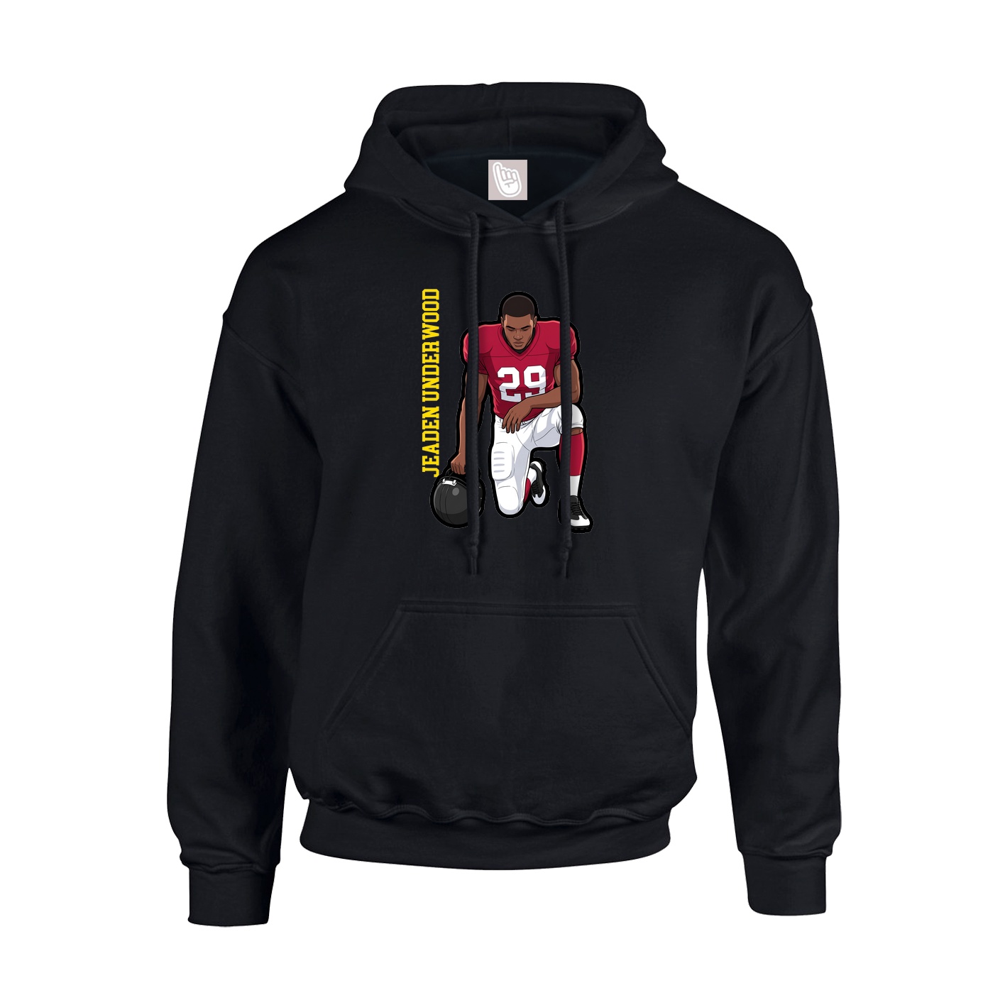 Hoodie — Name Vertical in Black