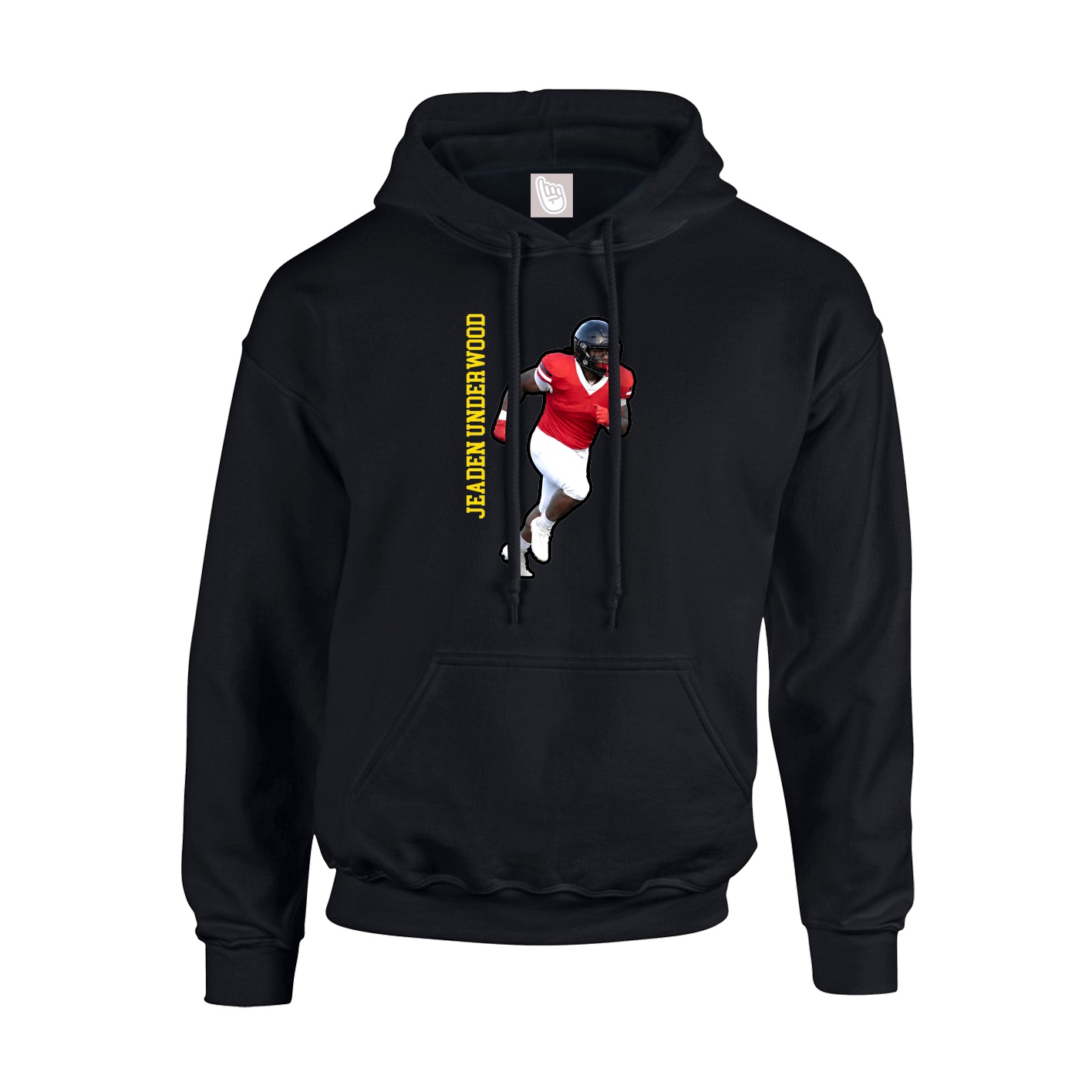 Hoodie — Name Vertical in Black