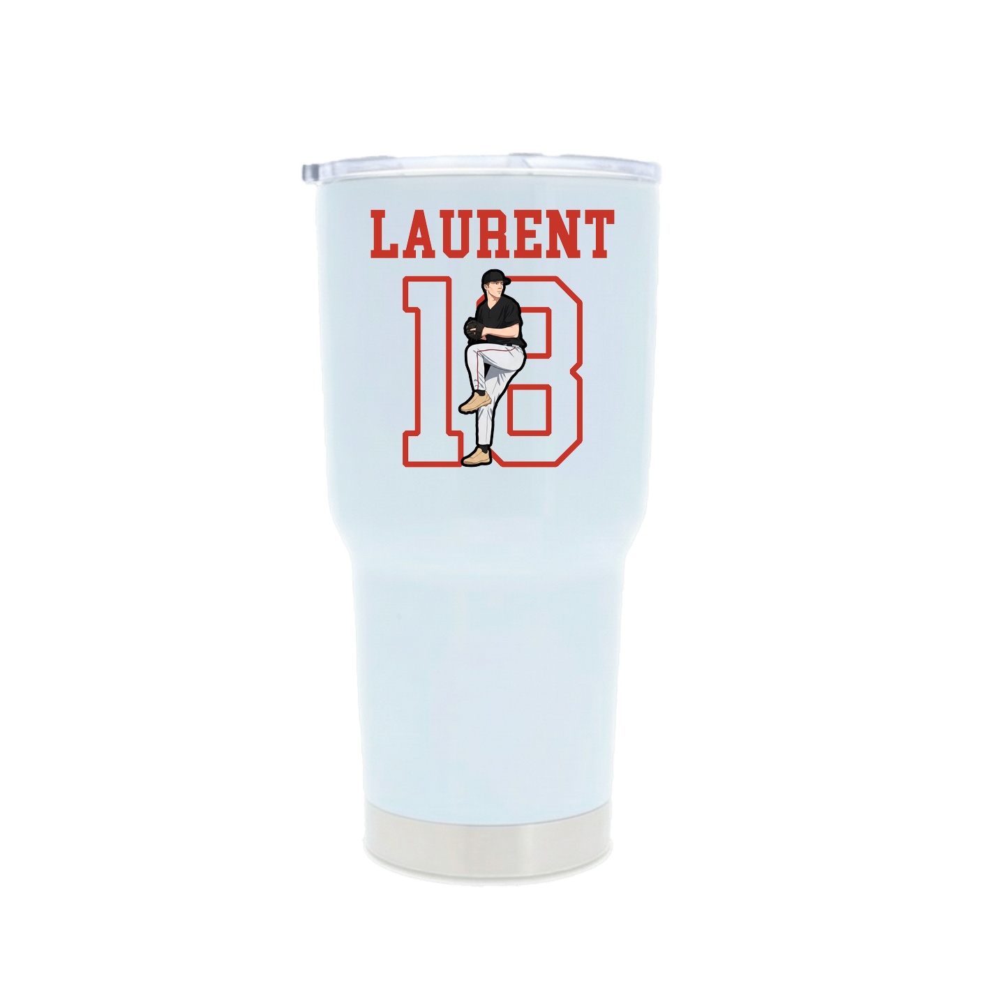 30oz Stainless Steel Tumbler — Shirsey in White
