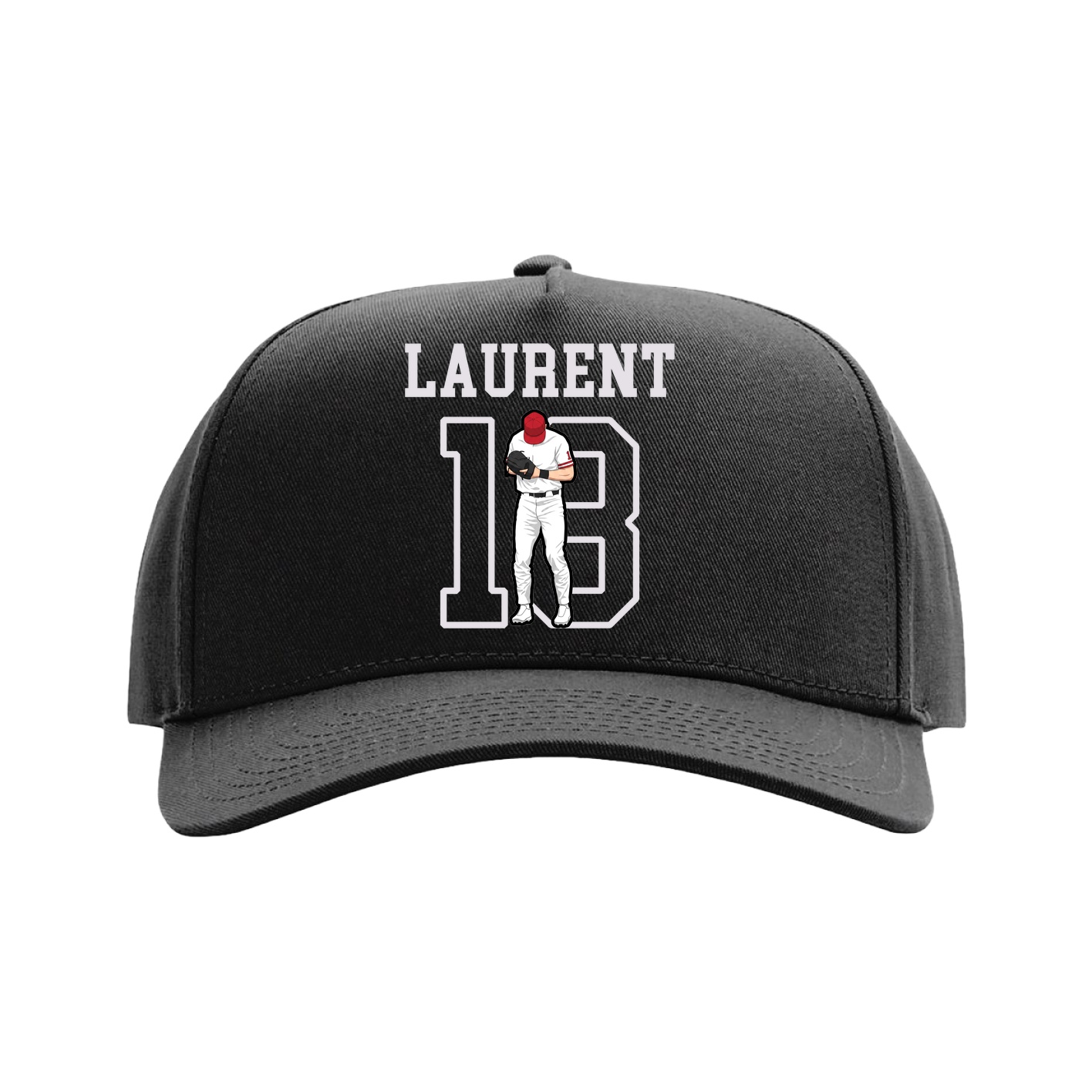 Full Fabric Five-Panel Champ Cap — Shirsey in Black
