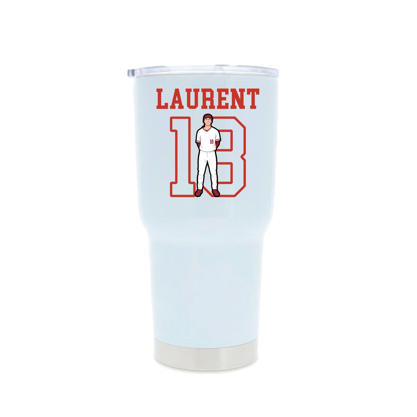 30oz Stainless Steel Tumbler — Shirsey in White
