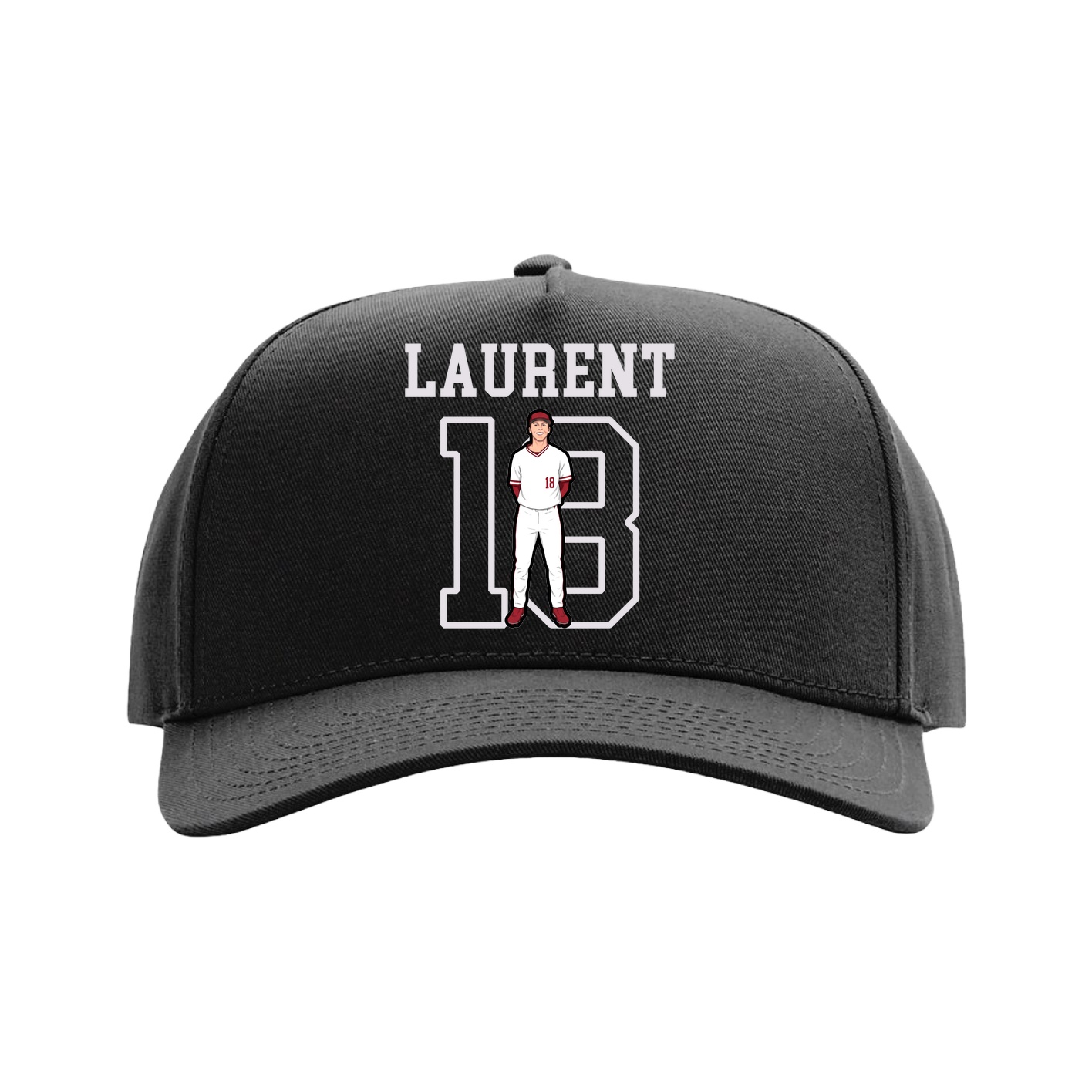 Full Fabric Five-Panel Champ Cap — Shirsey in Black