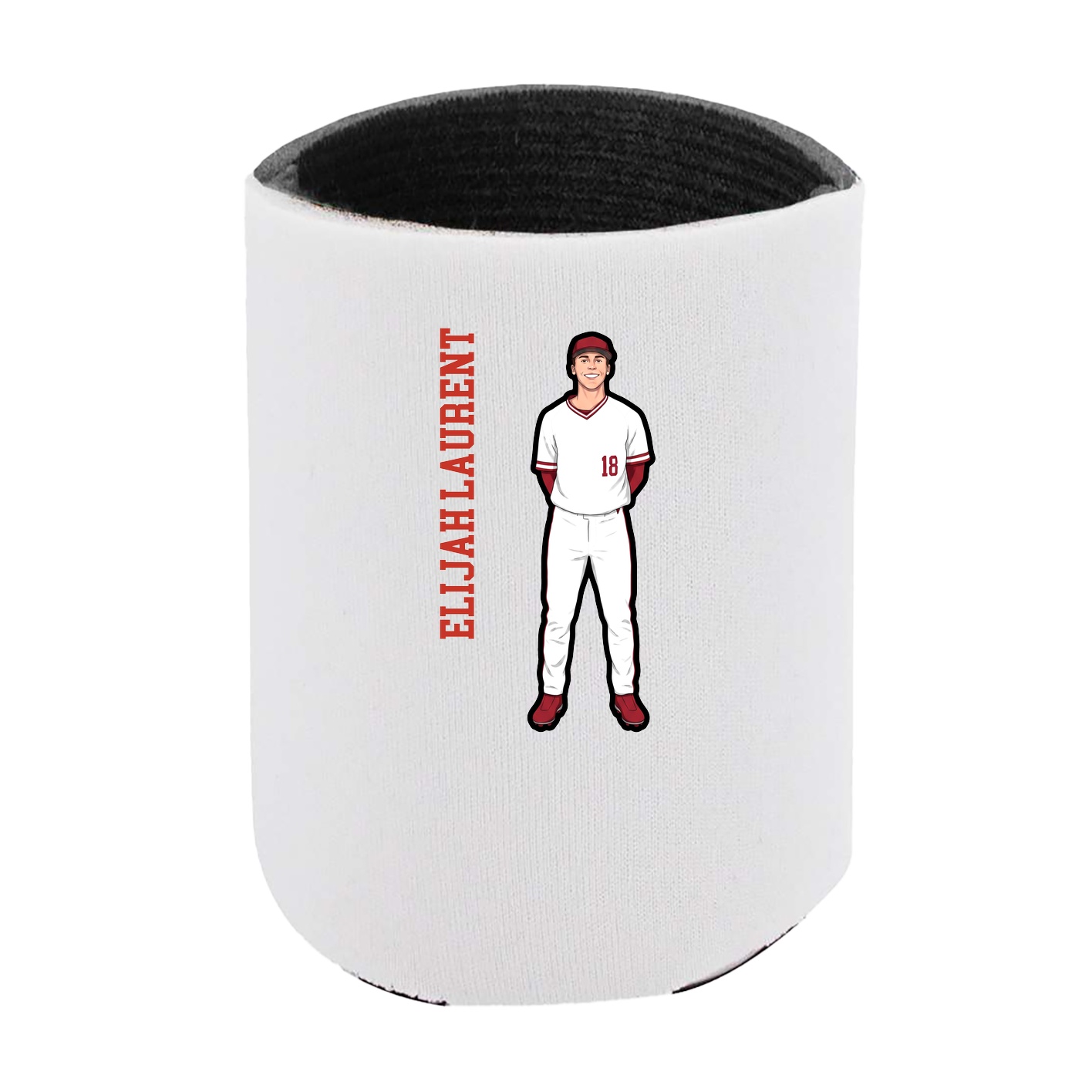 Can Holder — Name Vertical in White