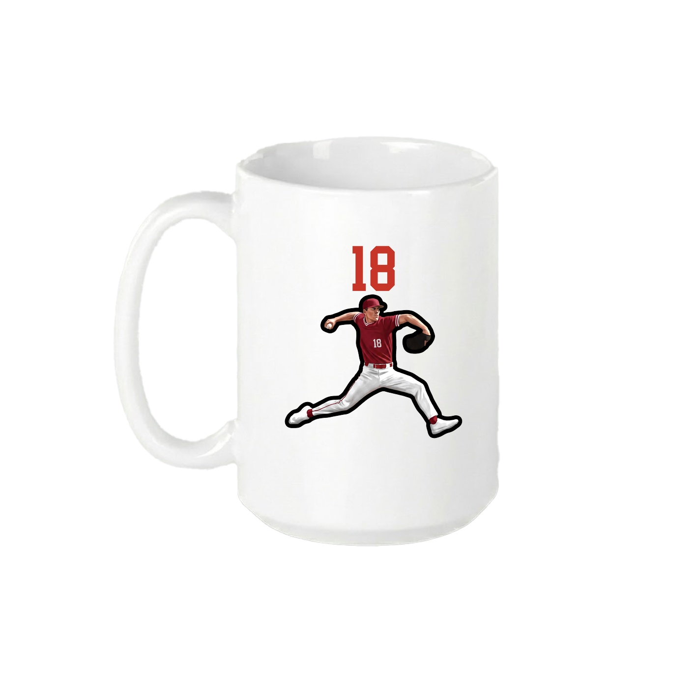 15oz Coffee Mug — Number Top in White