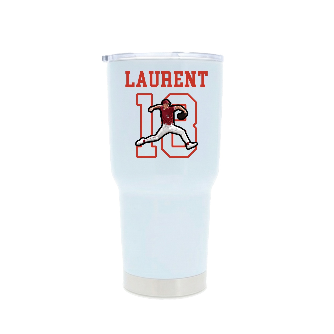 30oz Stainless Steel Tumbler — Shirsey in White