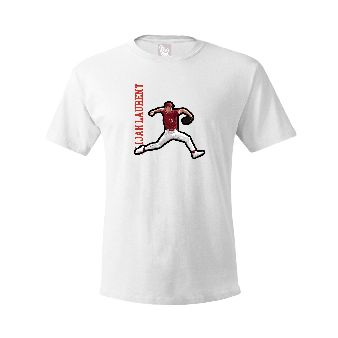 Tee — Name Vertical in White