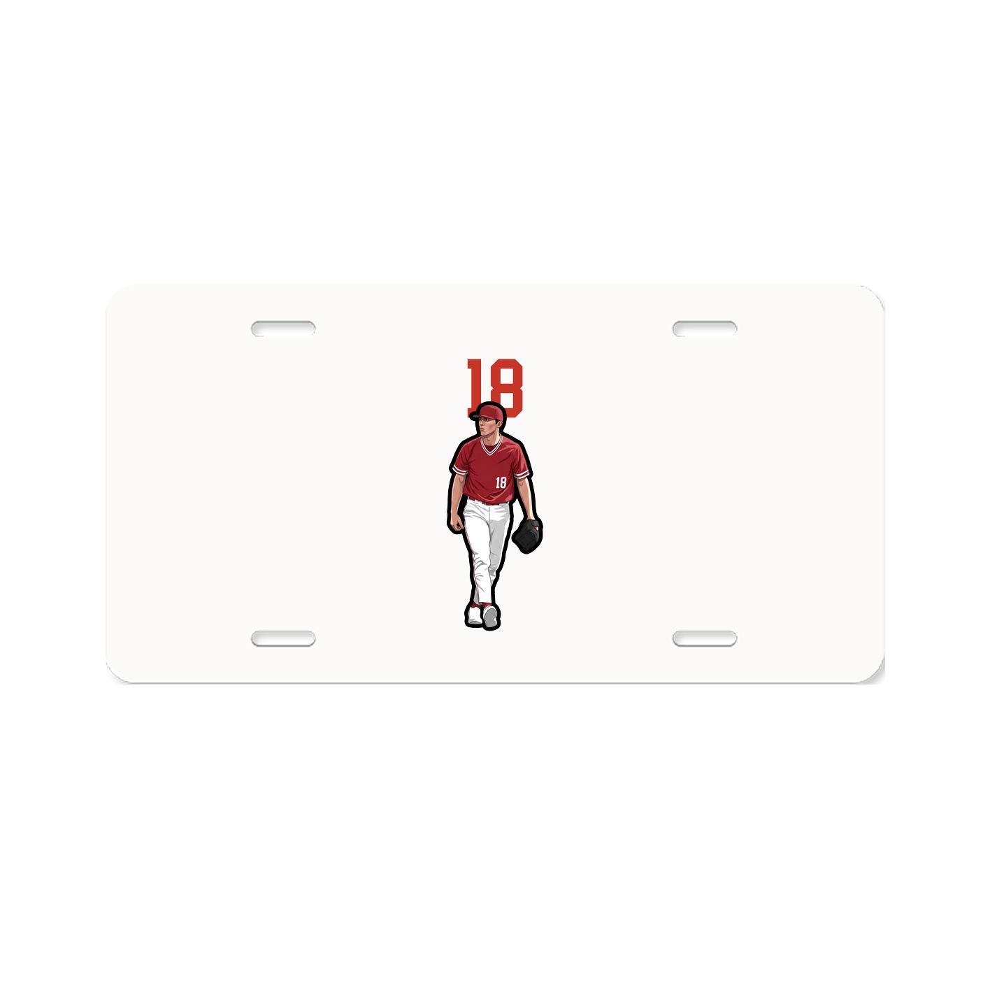 License Plate — Number Top in Classic