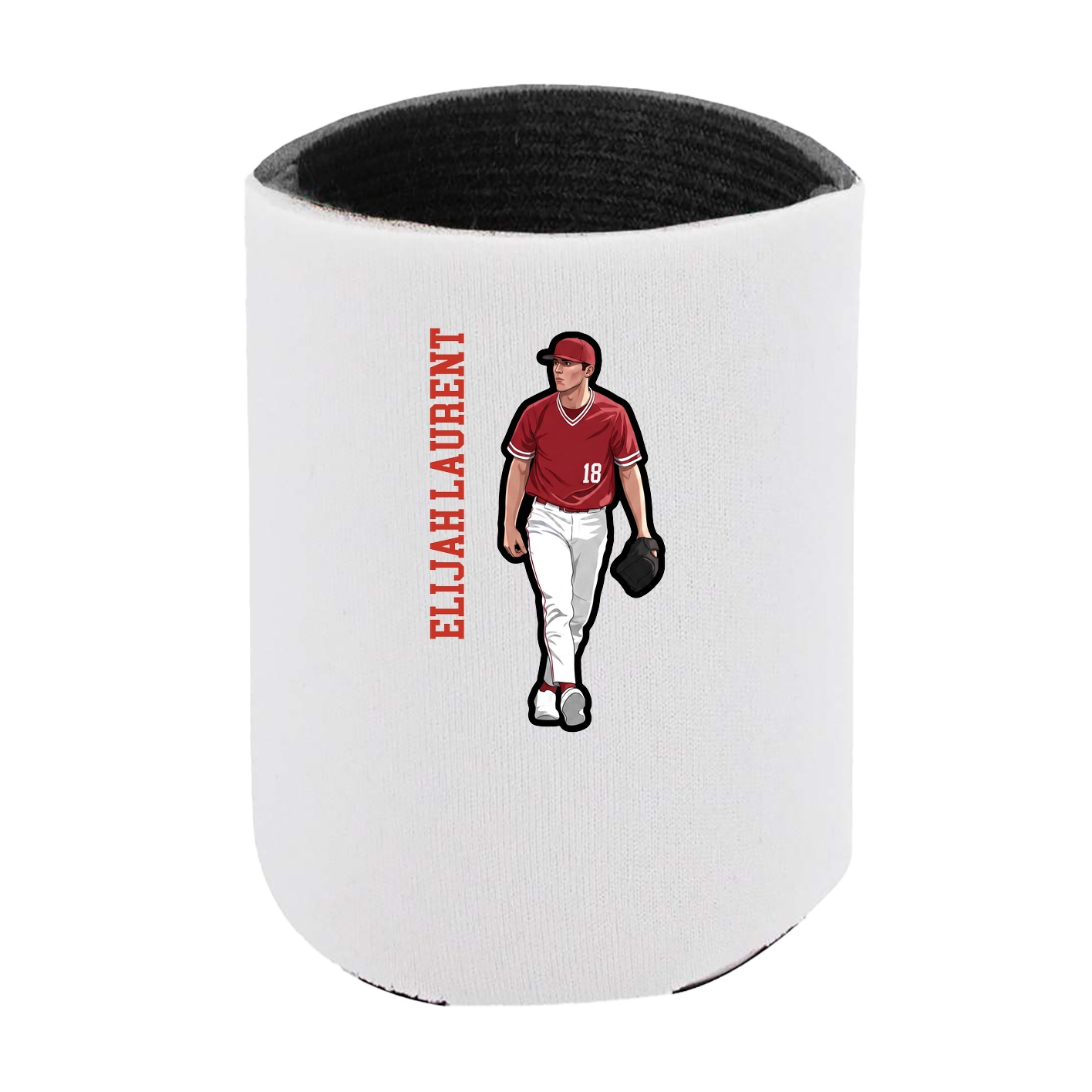 Can Holder — Name Vertical in White