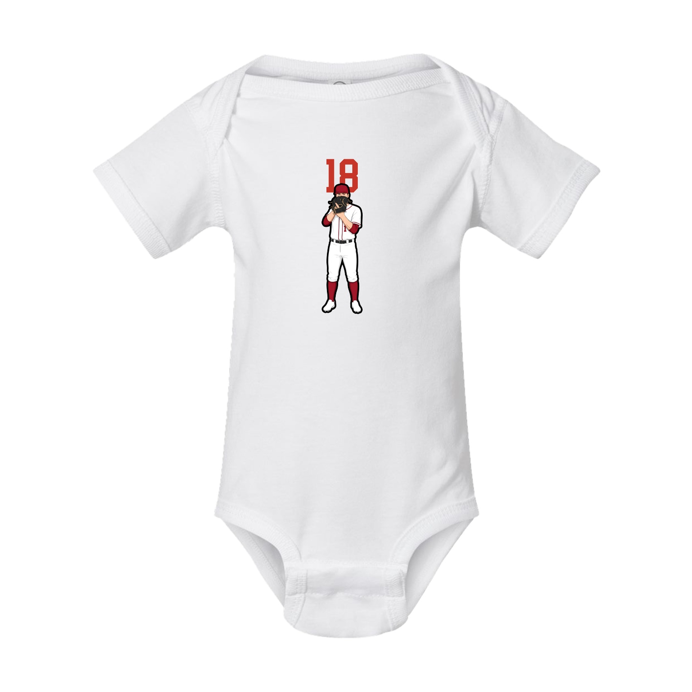 Baby Onesie — Number Top in White