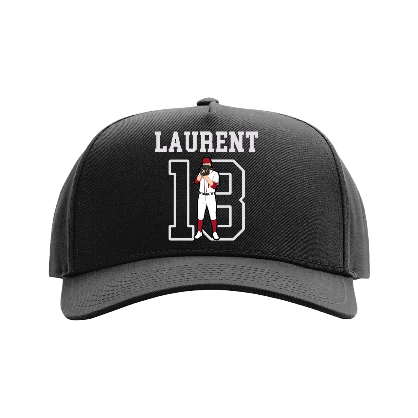 Full Fabric Five-Panel Champ Cap — Shirsey in Black