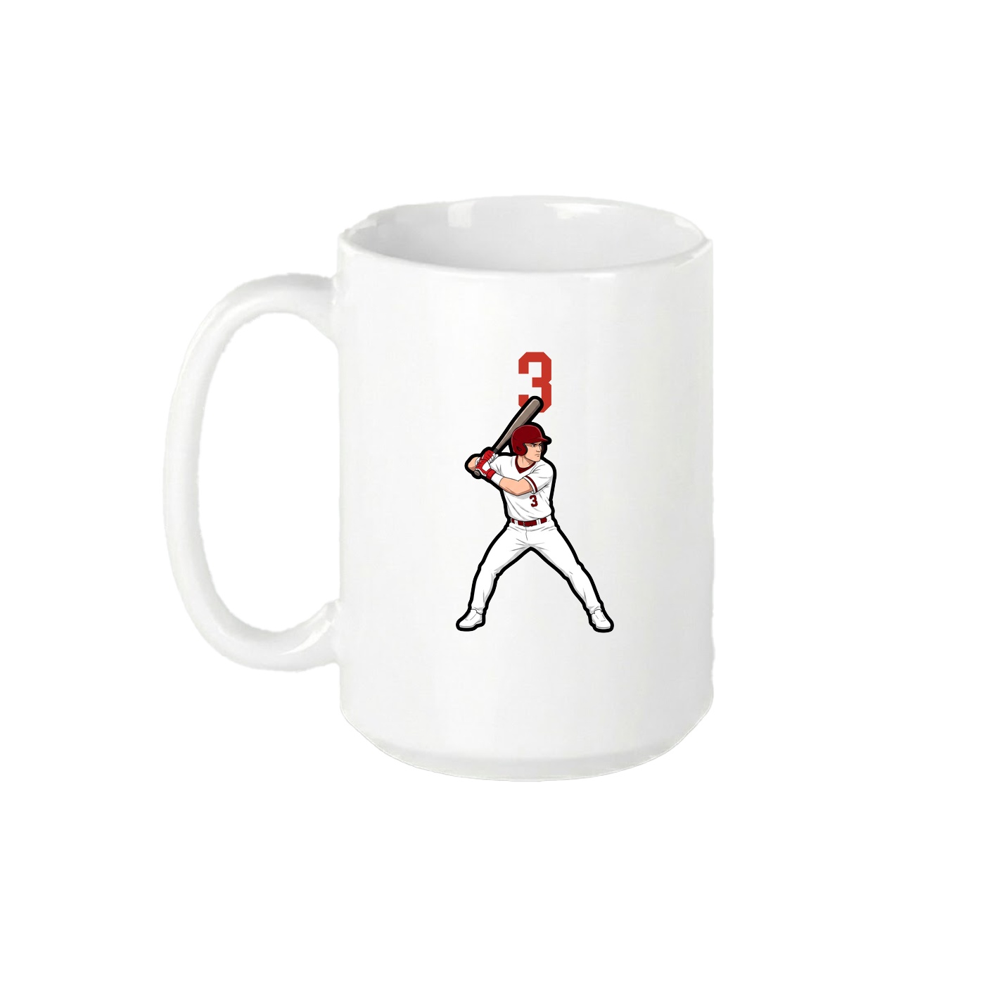 15oz Coffee Mug — Number Top in White