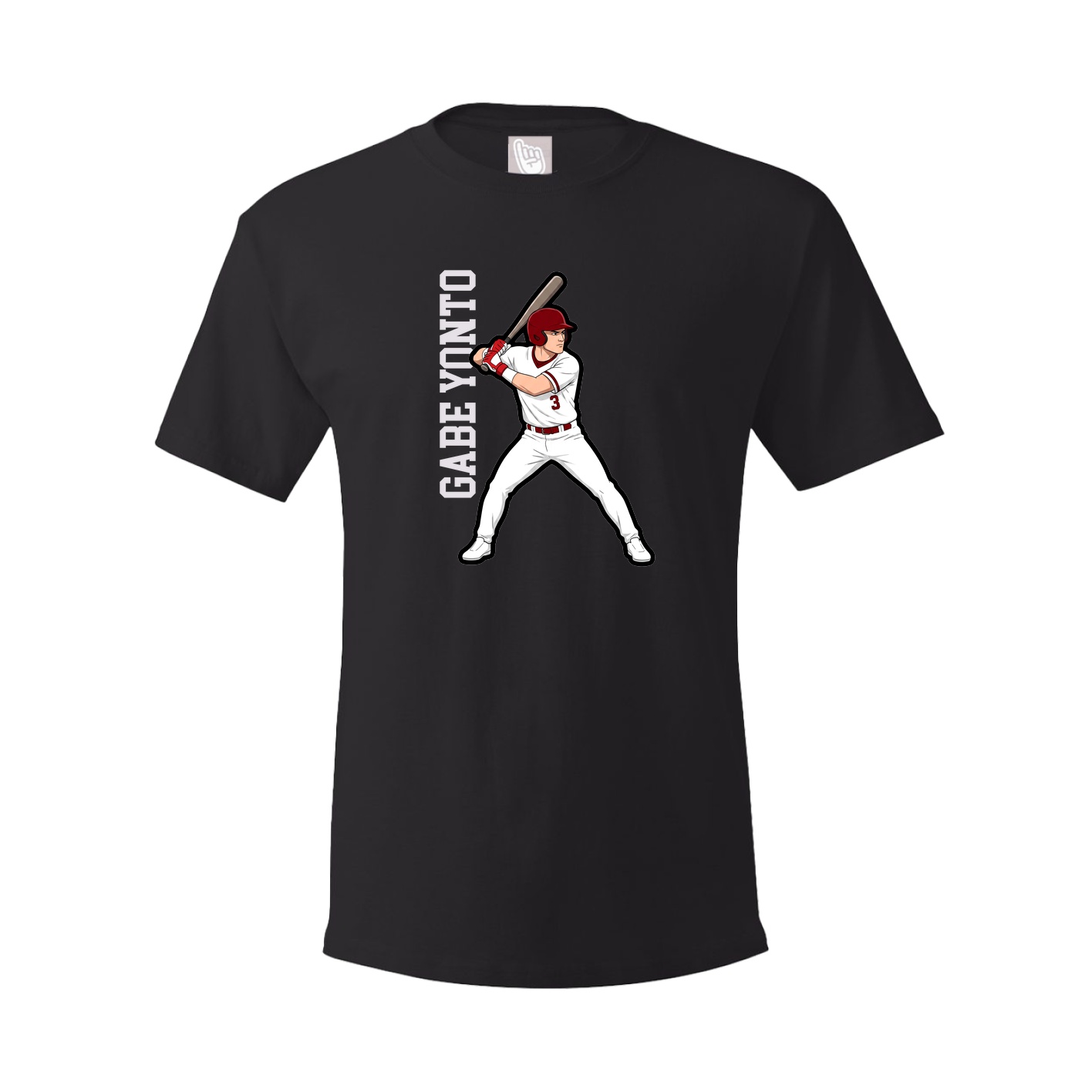 Tee — Name Vertical in Black