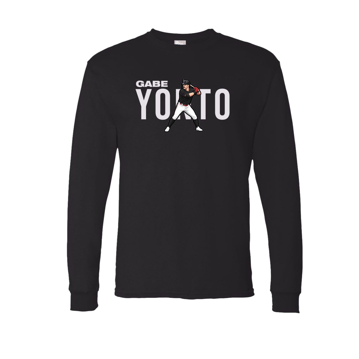 Long Sleeve Tee — Player Name in Black