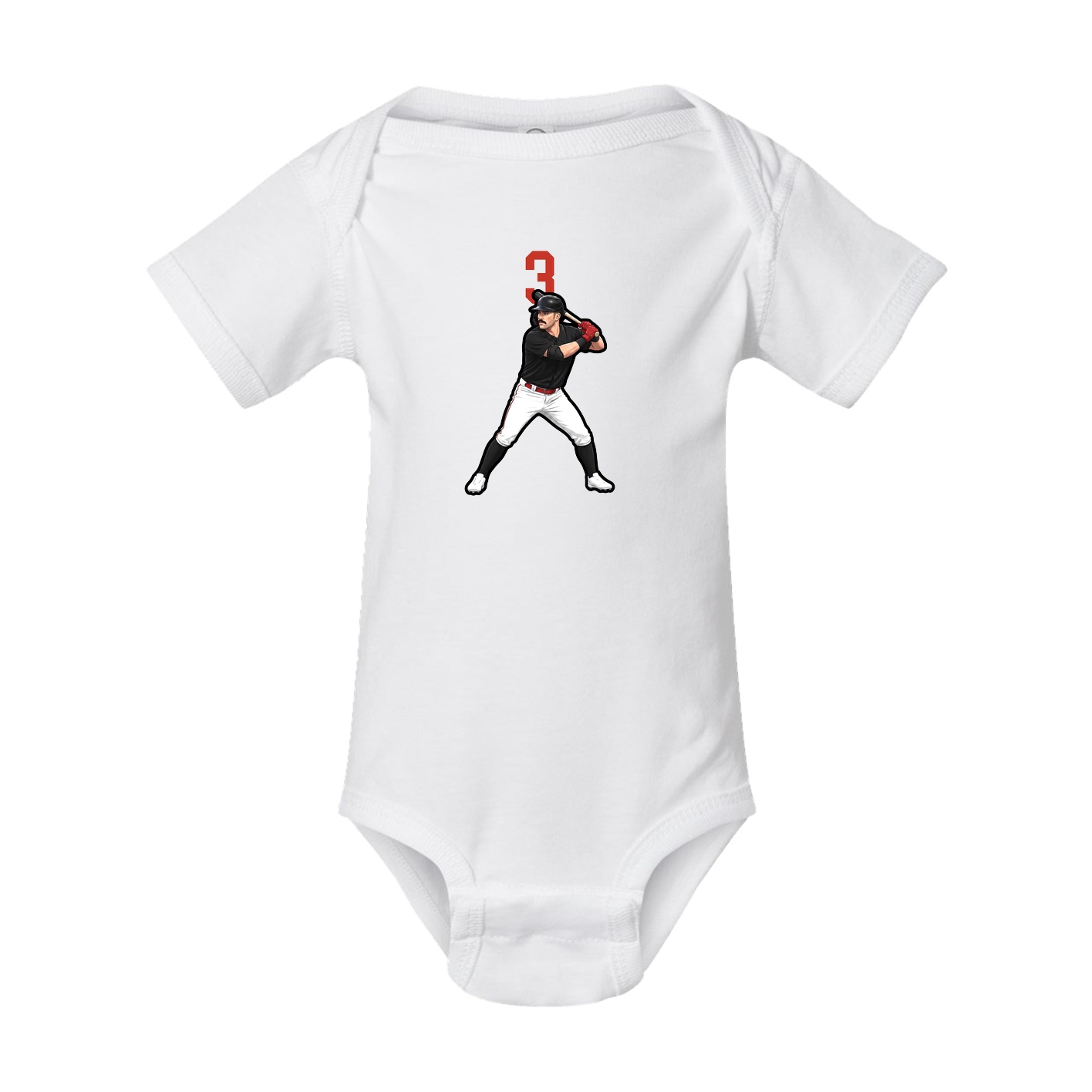 Baby Onesie — Number Top in White