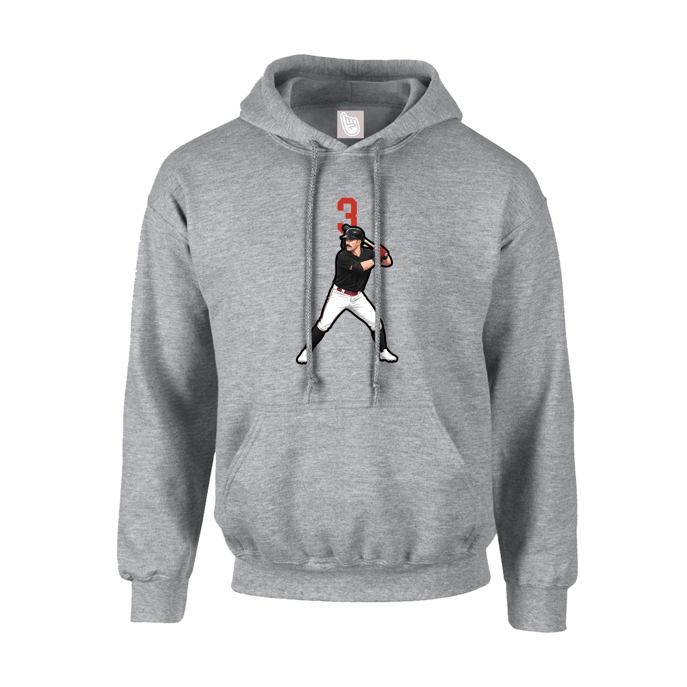 Youth Hoodie — Number Top in Grey