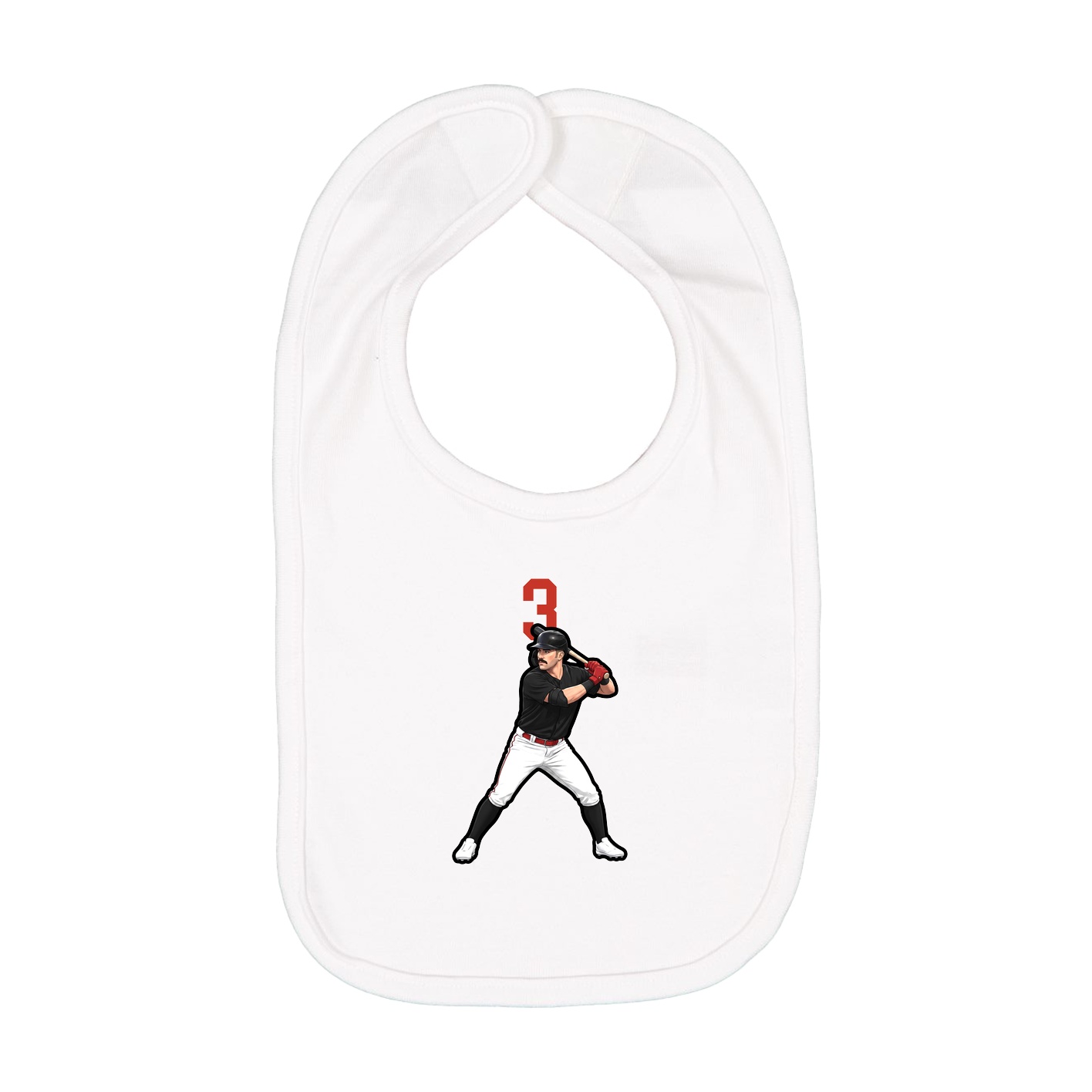 Infant Bib — Number Top in White