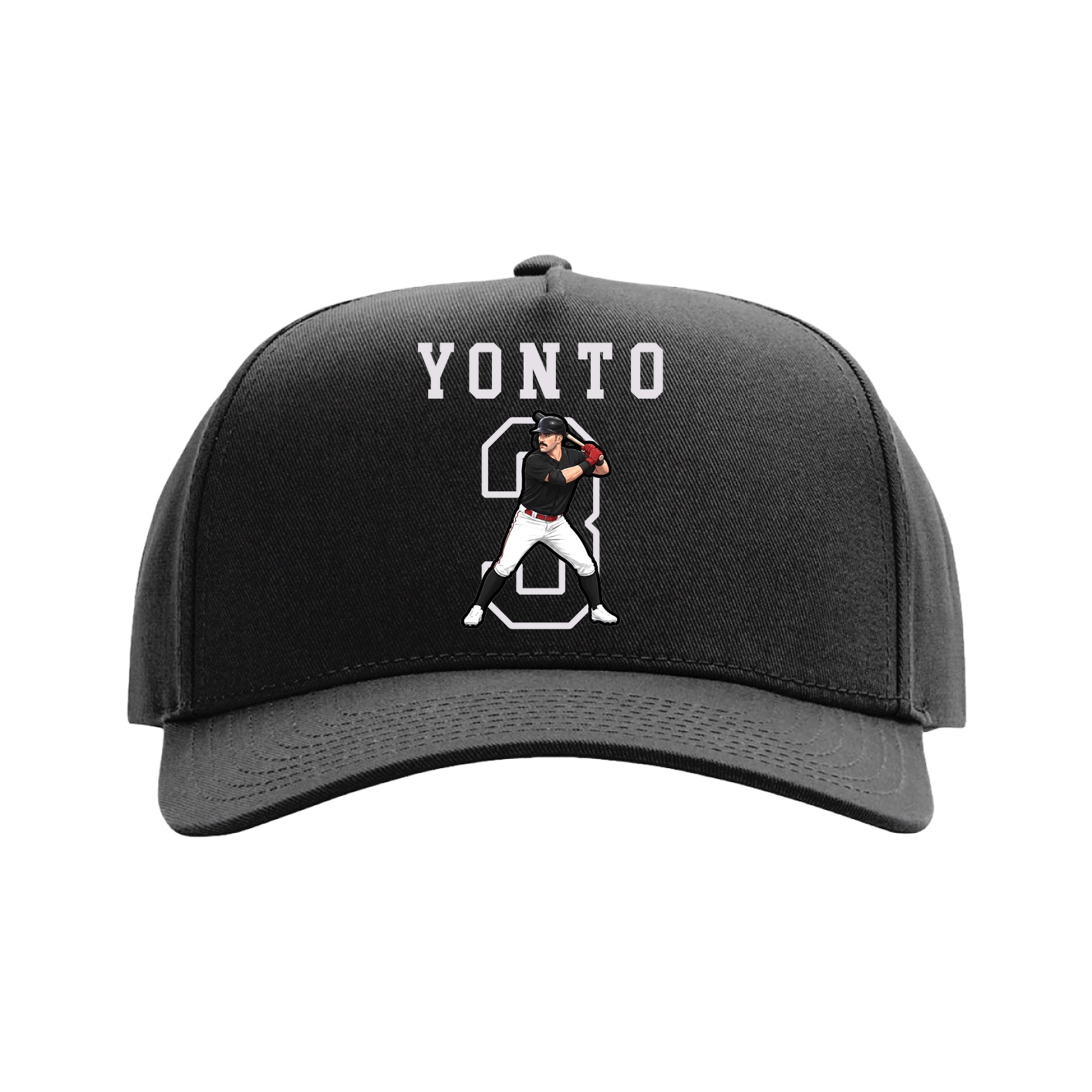 Full Fabric Five-Panel Champ Cap — Shirsey in Black