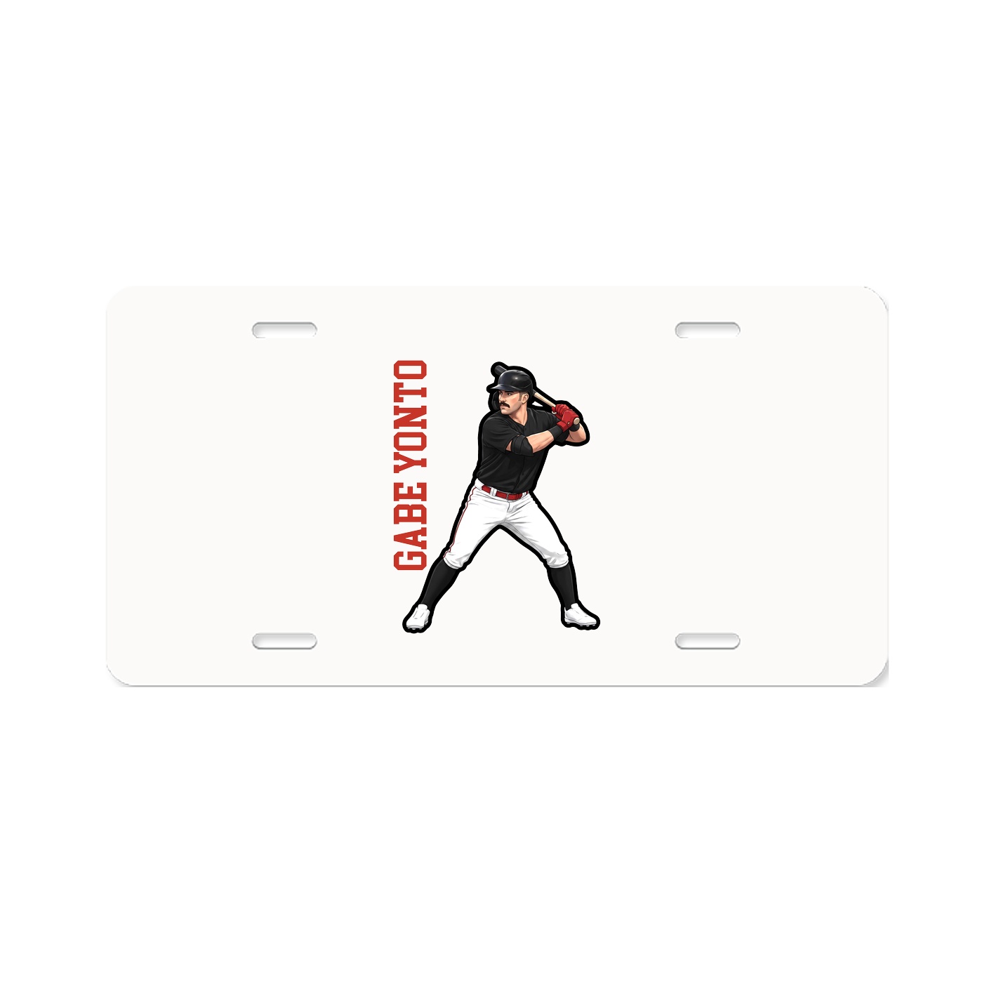 License Plate — Name Vertical in Classic